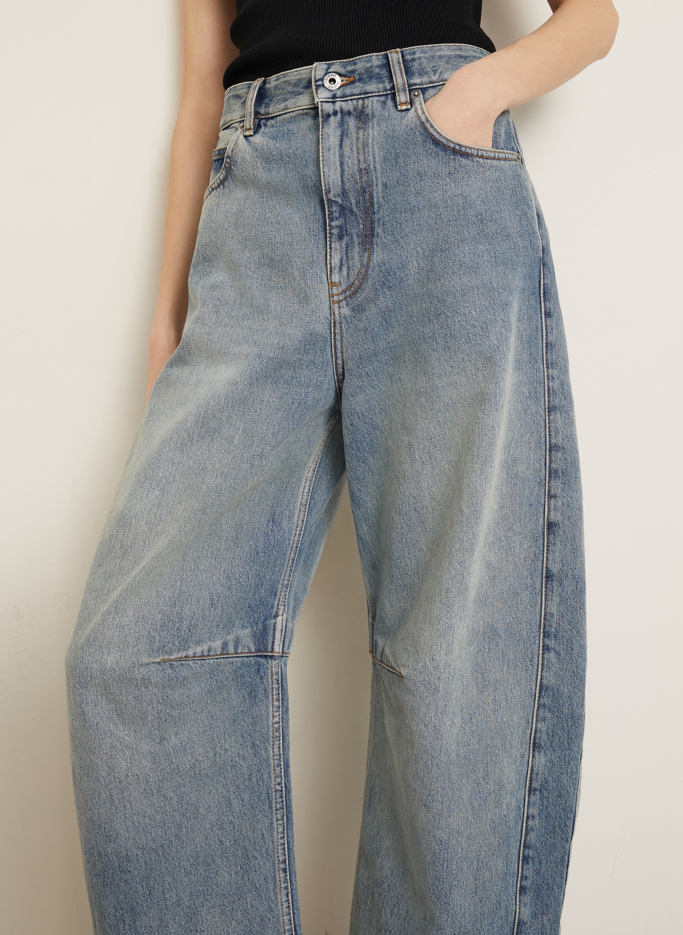 LOEWE Barrel Jeans: 6395 WASHED DENIM
