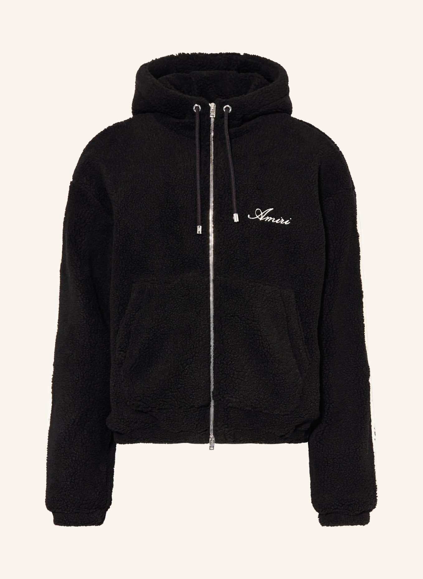 AMIRI Teddyfell-Jacke BONES: SCHWARZ