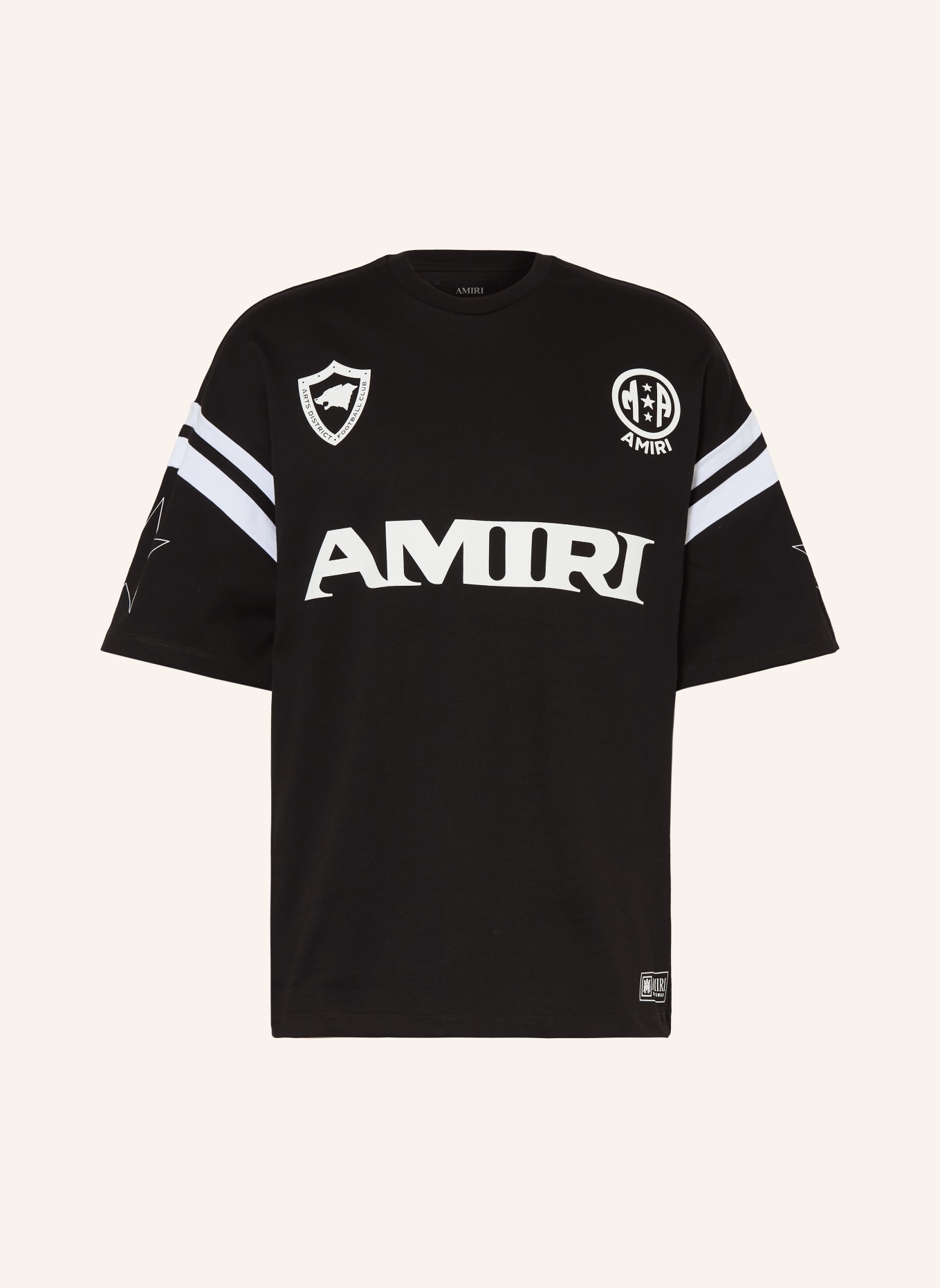 AMIRI Koszulka oversize: CZARNY / BIAŁY