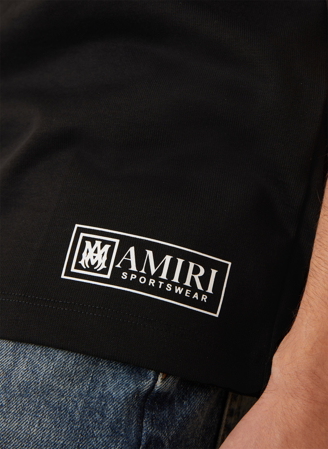 AMIRI Koszulka oversize: CZARNY / BIAŁY