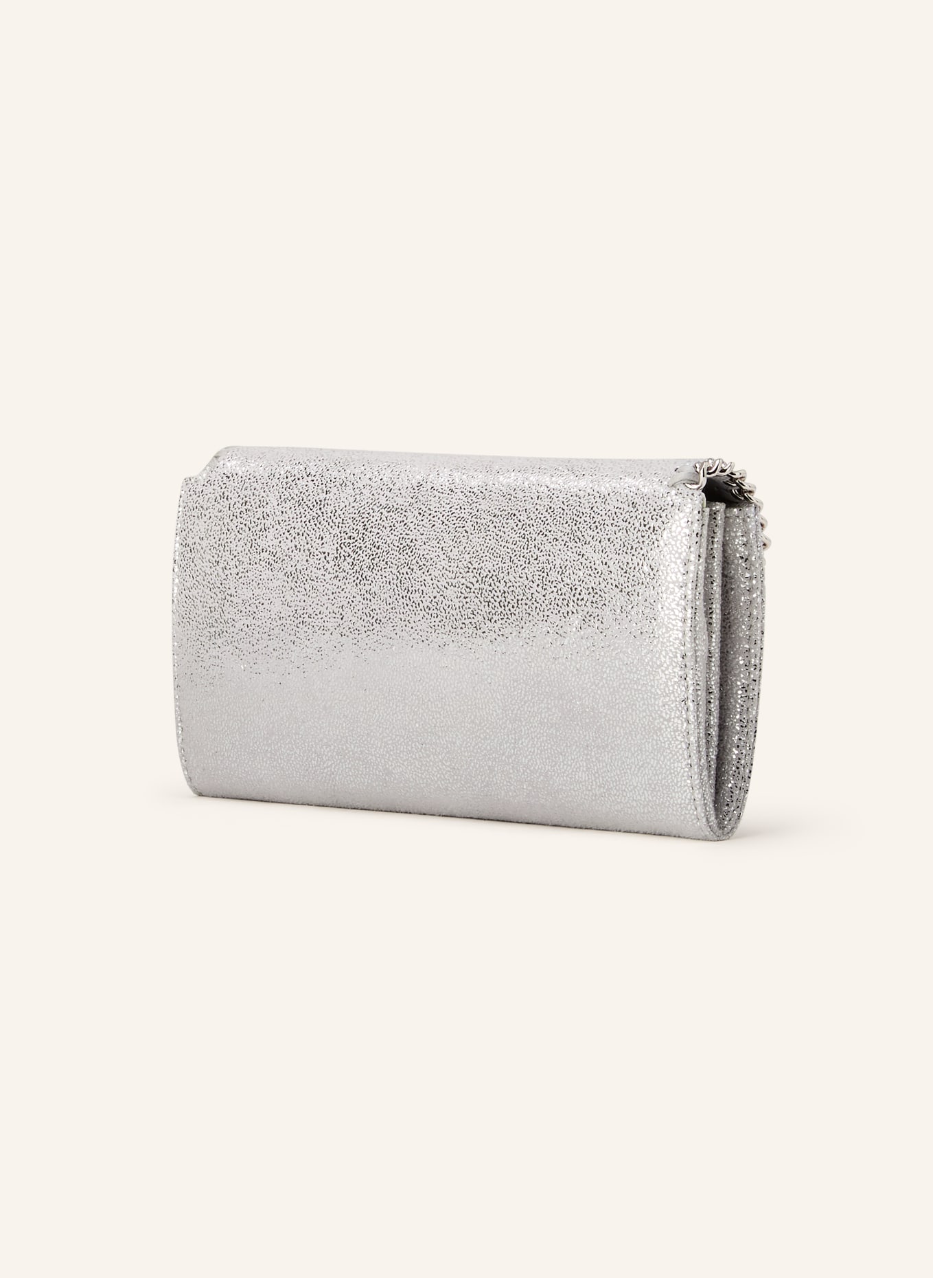 STELLA McCARTNEY Clutch FALABELLA: HELLGRAU / SILBER