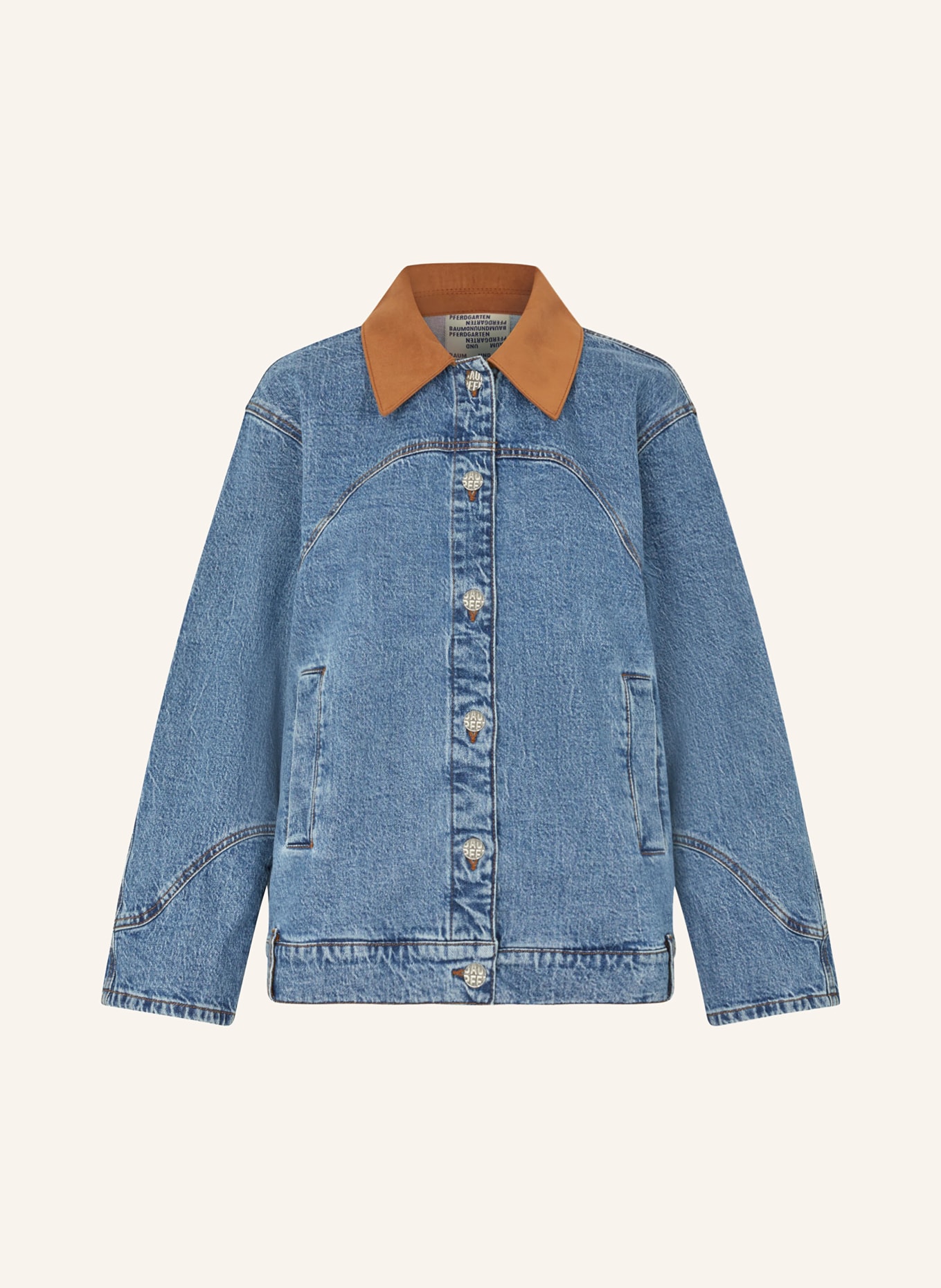 BAUM UND PFERDGARTEN BAYSON denim jacket: BLUE / BROWN