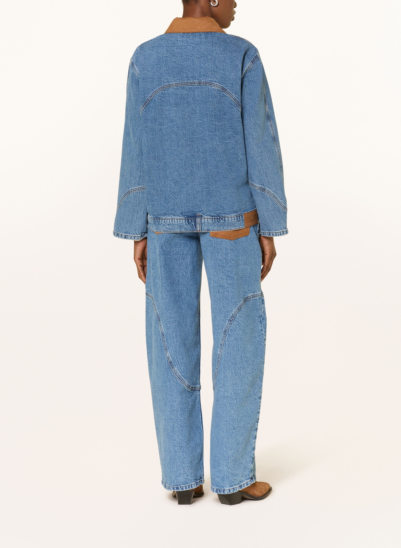 BAUM UND PFERDGARTEN BAYSON denim jacket: BLUE / BROWN