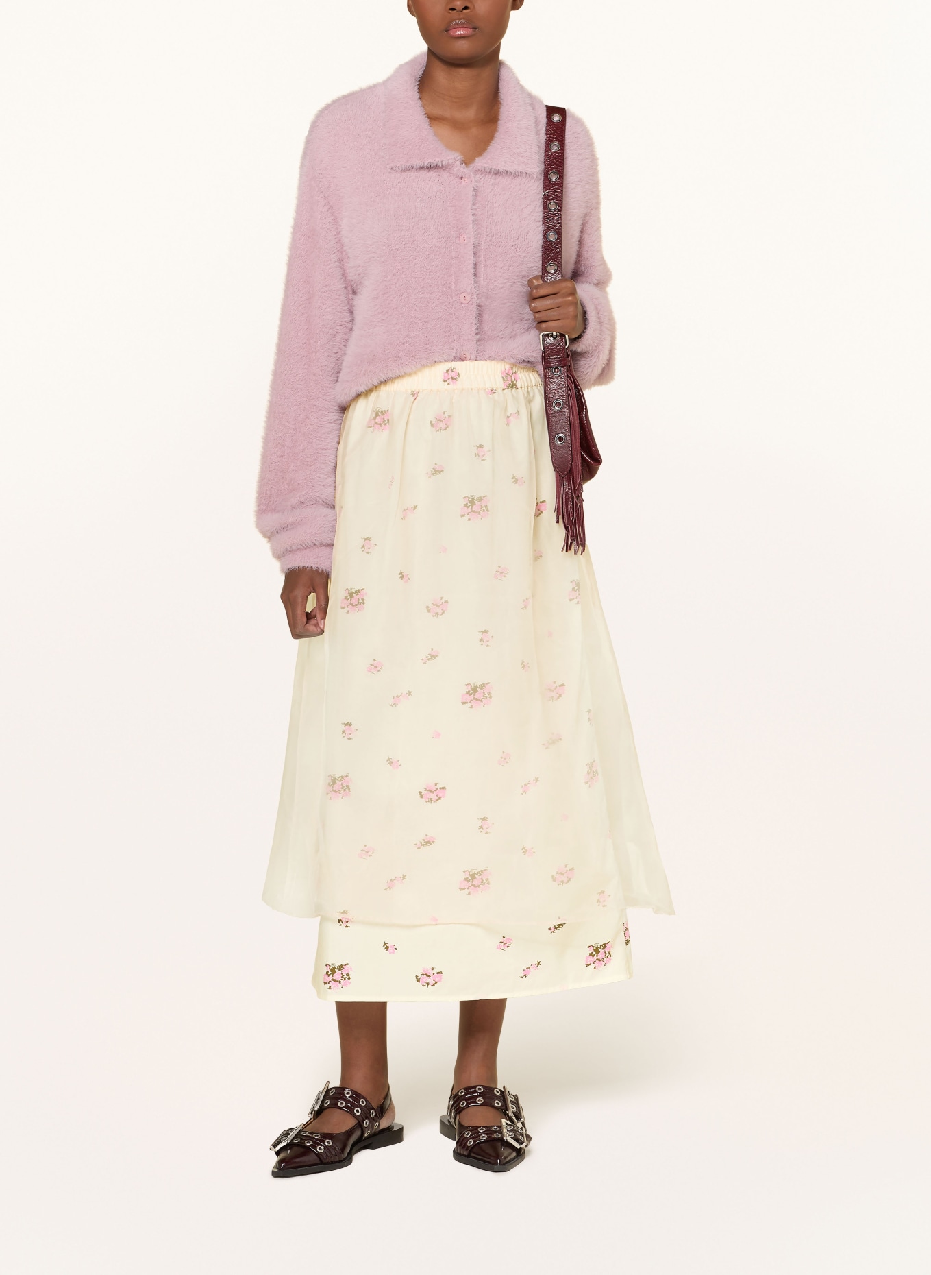 BAUM UND PFERDGARTEN Rock SEVARI: CREME / PINK / GRÜN