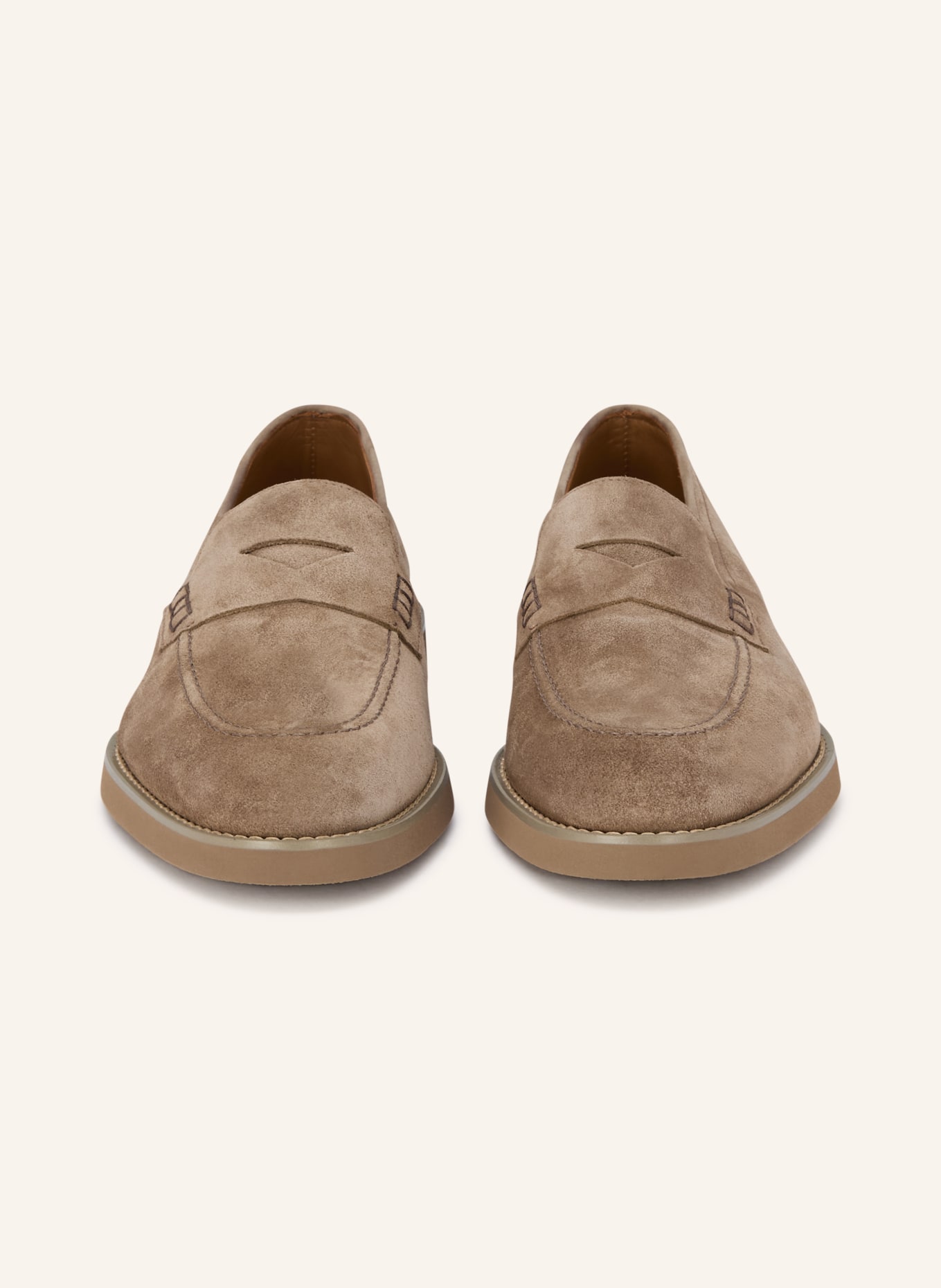 DOUCAL'S penny loafer: TAUPE