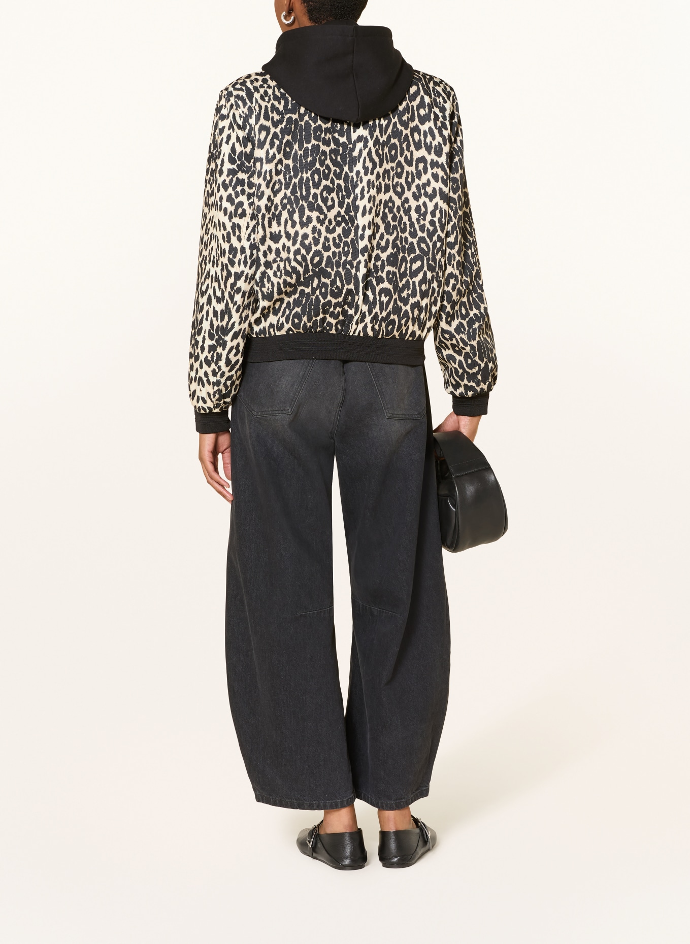 RINO & PELLE Blouson BANNER: SCHWARZ / HELLBRAUN