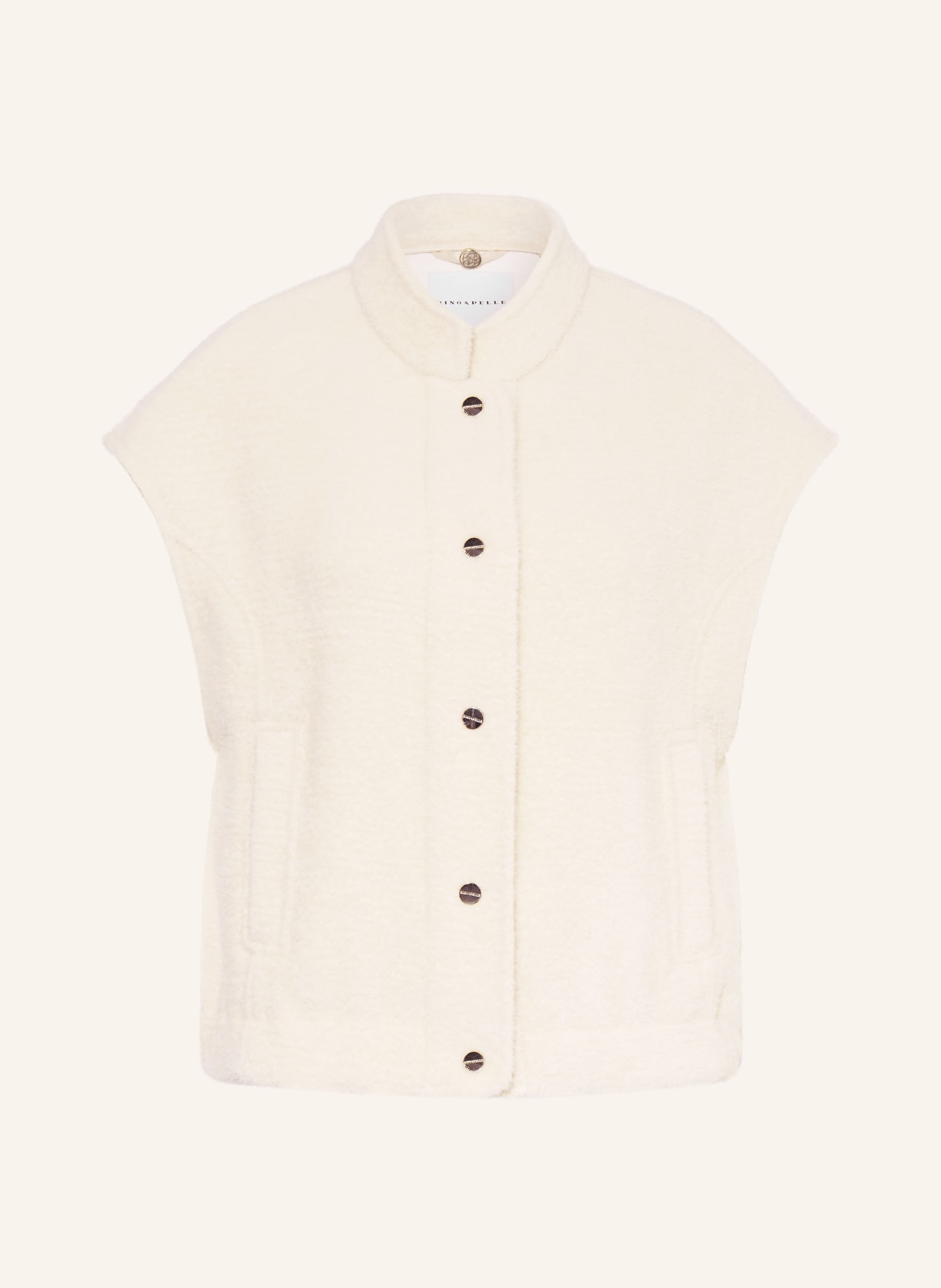 RINO & PELLE TEUNTJE knitted vest: LIGHT BROWN