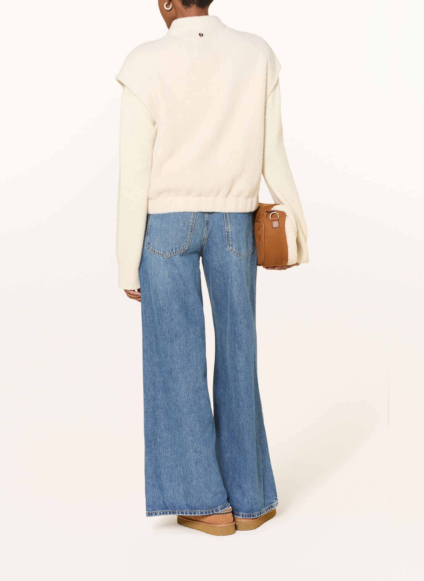 RINO & PELLE TEUNTJE knitted vest: LIGHT BROWN