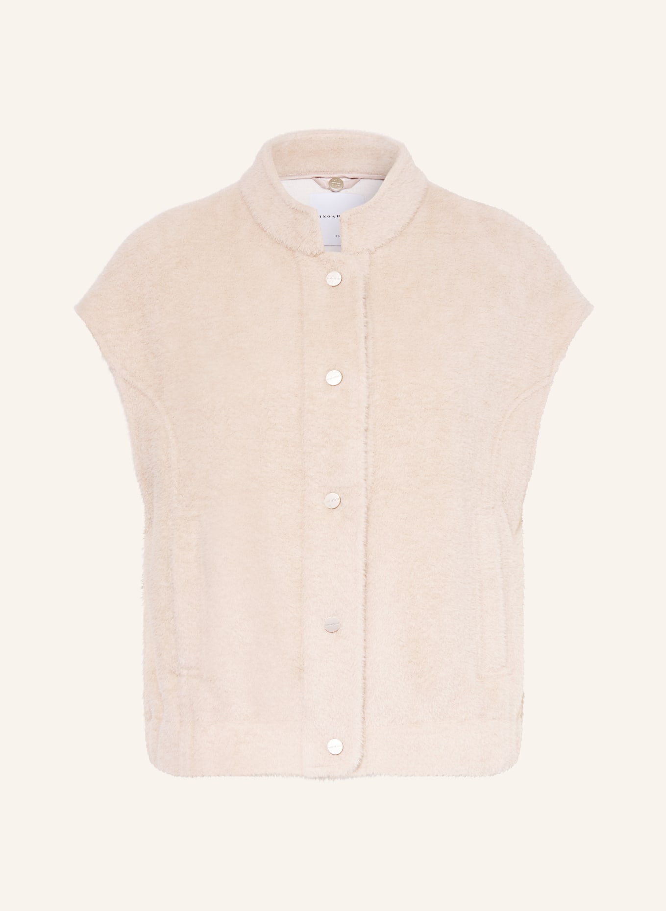 RINO & PELLE TEUNTJE knitted vest: LIGHT GRAY