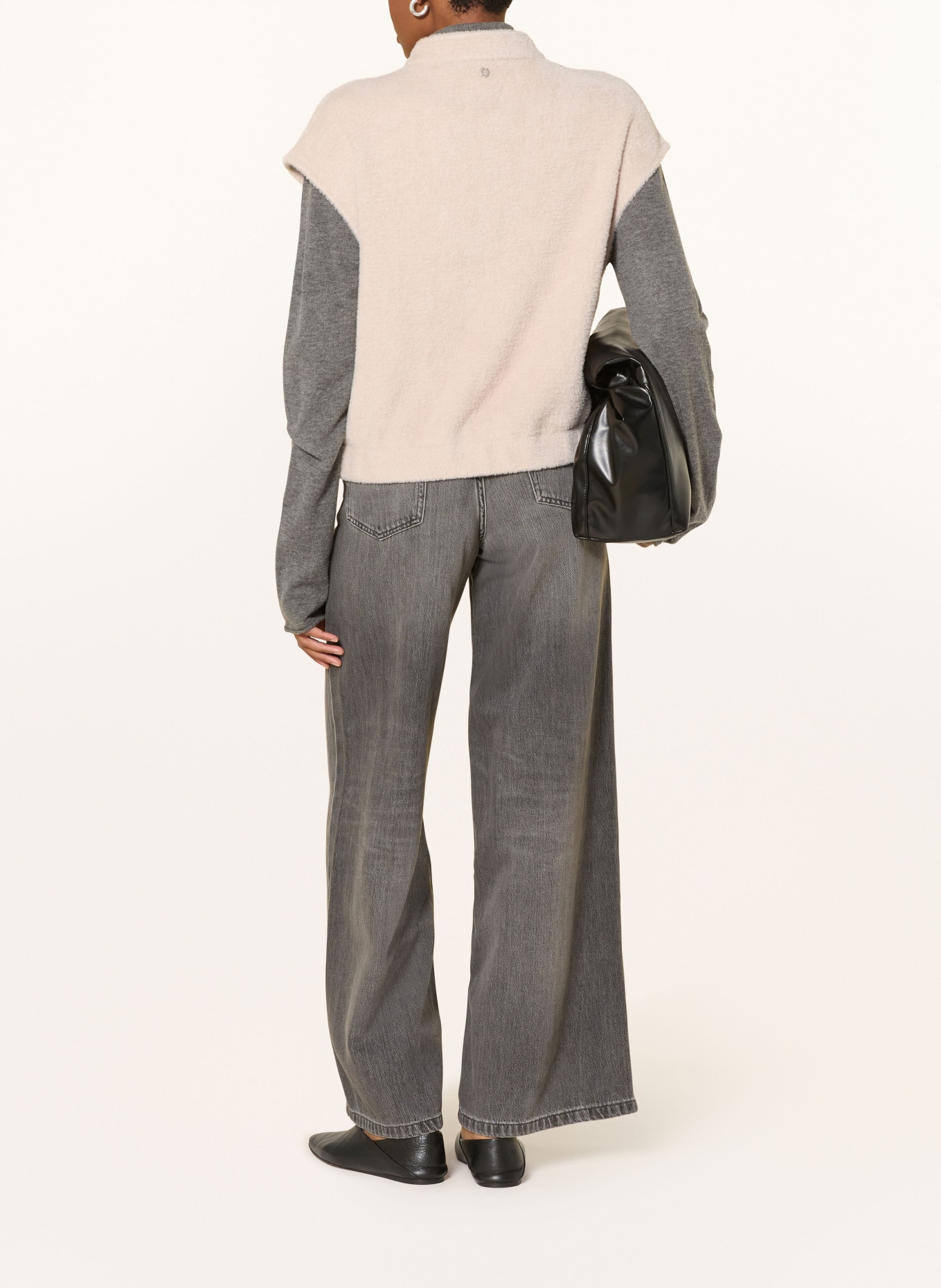 RINO & PELLE TEUNTJE knitted vest: LIGHT GRAY