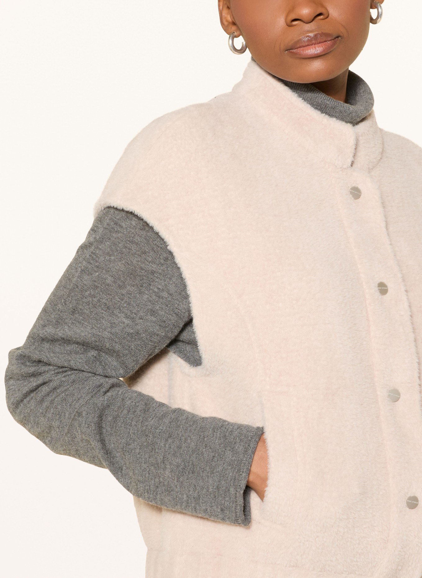 RINO & PELLE TEUNTJE knitted vest: LIGHT GRAY