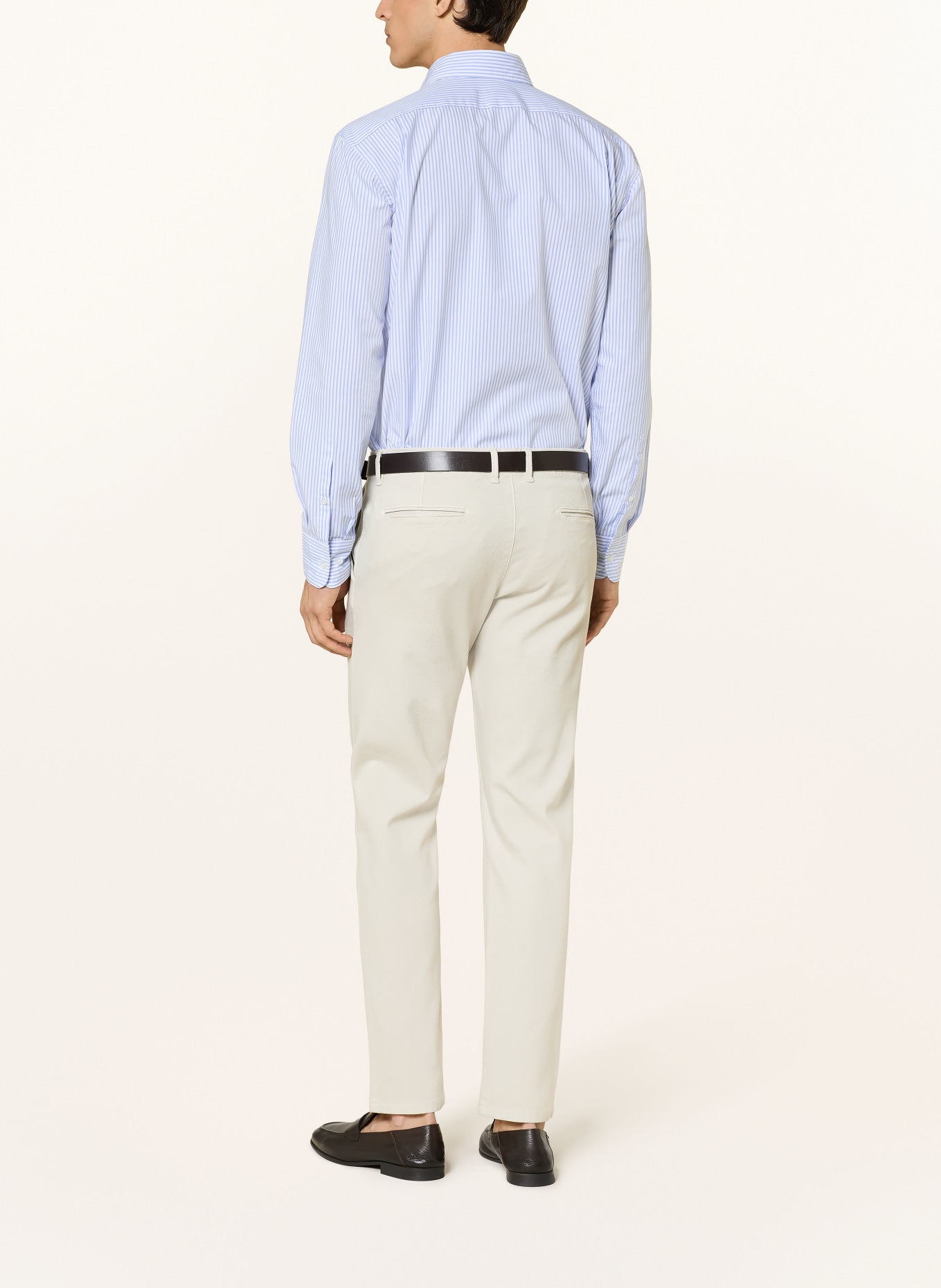 STROKESMAN'S Extra slim fit shirt: LIGHT BLUE / WHITE