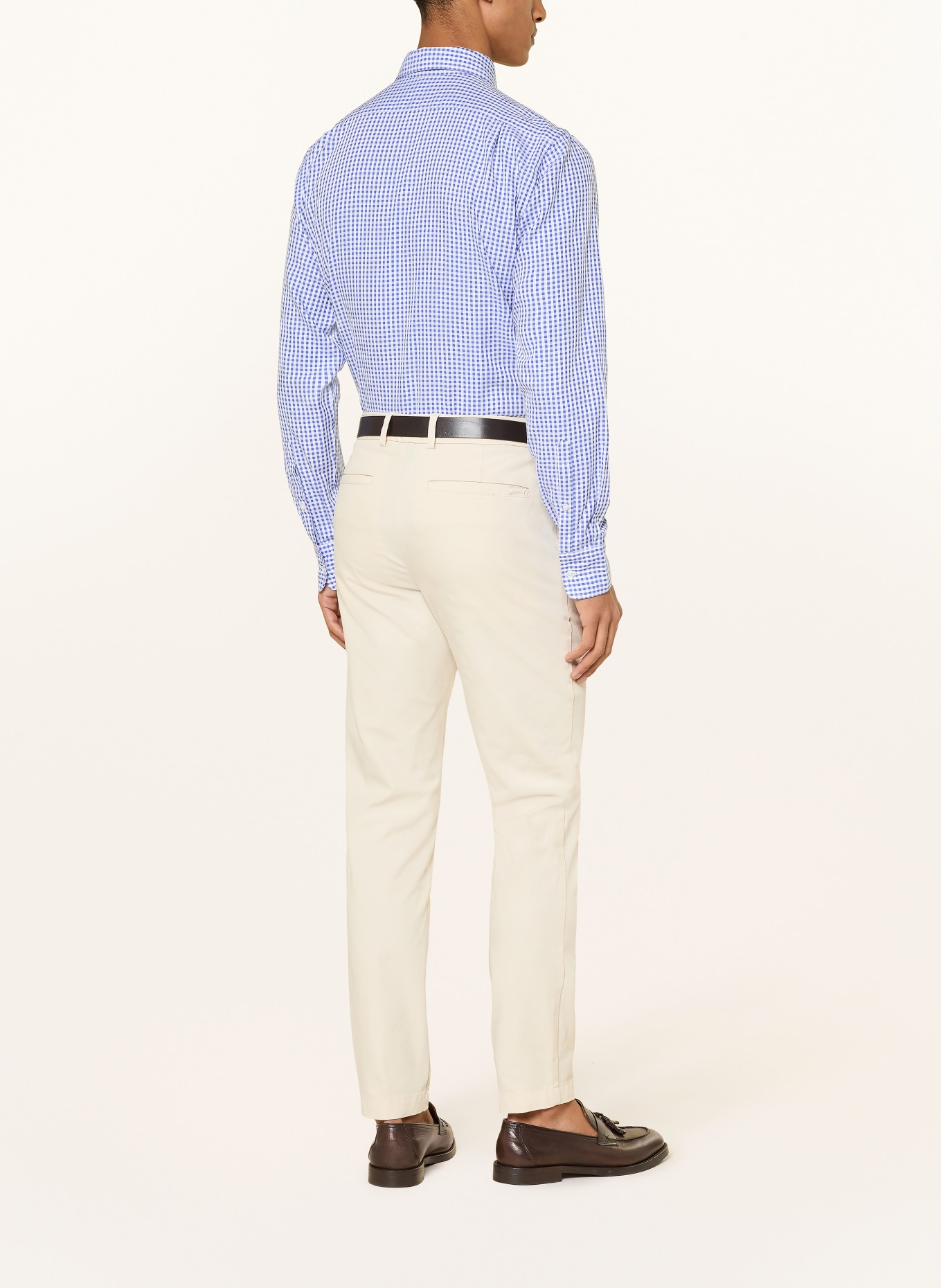 STROKESMAN'S Košile Comfort Fit: MODRÁ / BÍLÁ