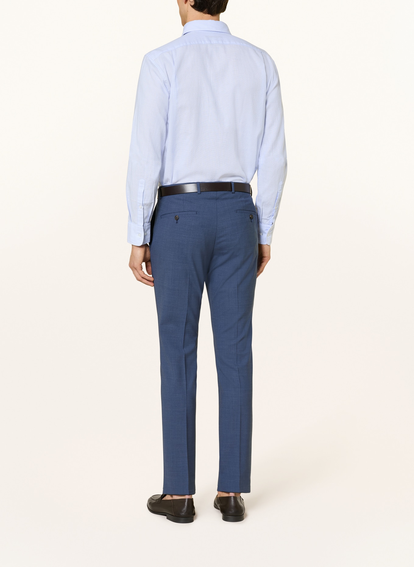 STROKESMAN'S Slim fit shirt: LIGHT BLUE / WHITE