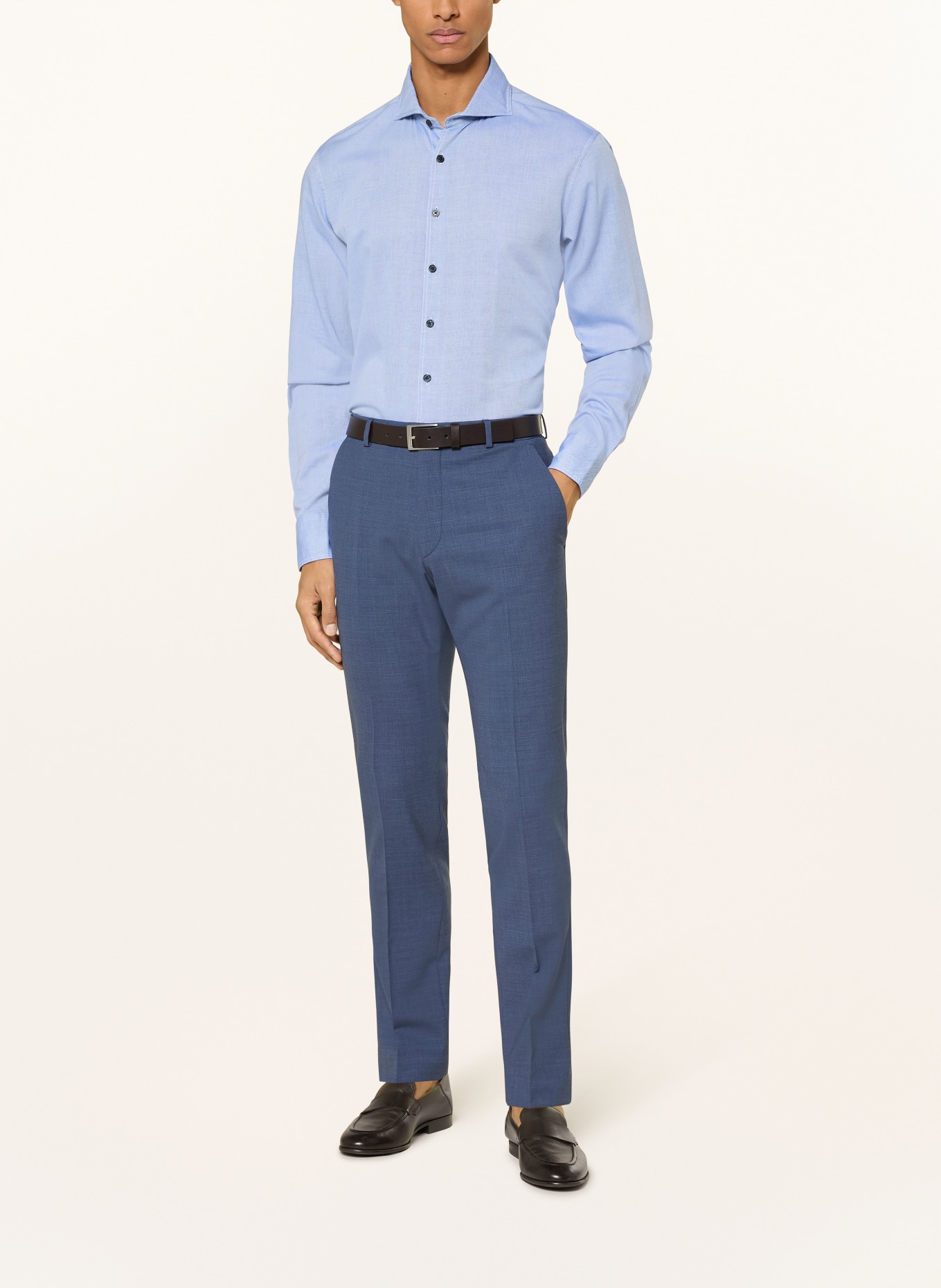 STROKESMAN'S Košile Slim Fit: TMAVĚ MODRÁ