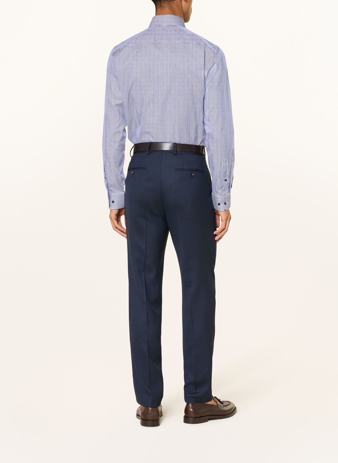 PAUL Košile Shaped Fit: TMAVĚ MODRÁ / BÍLÁ