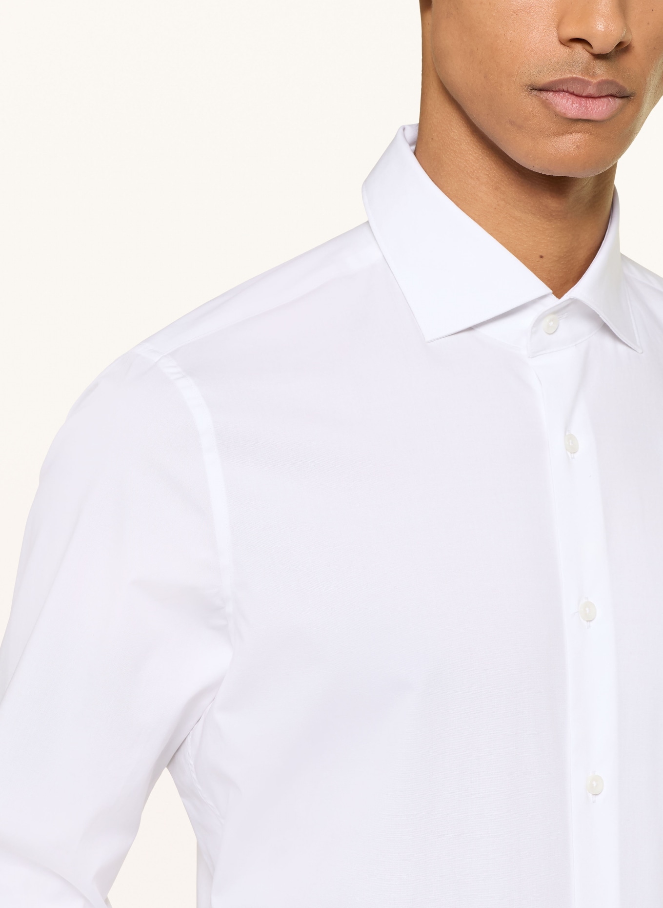 PAUL Shaped Fit Shirt: WHITE
