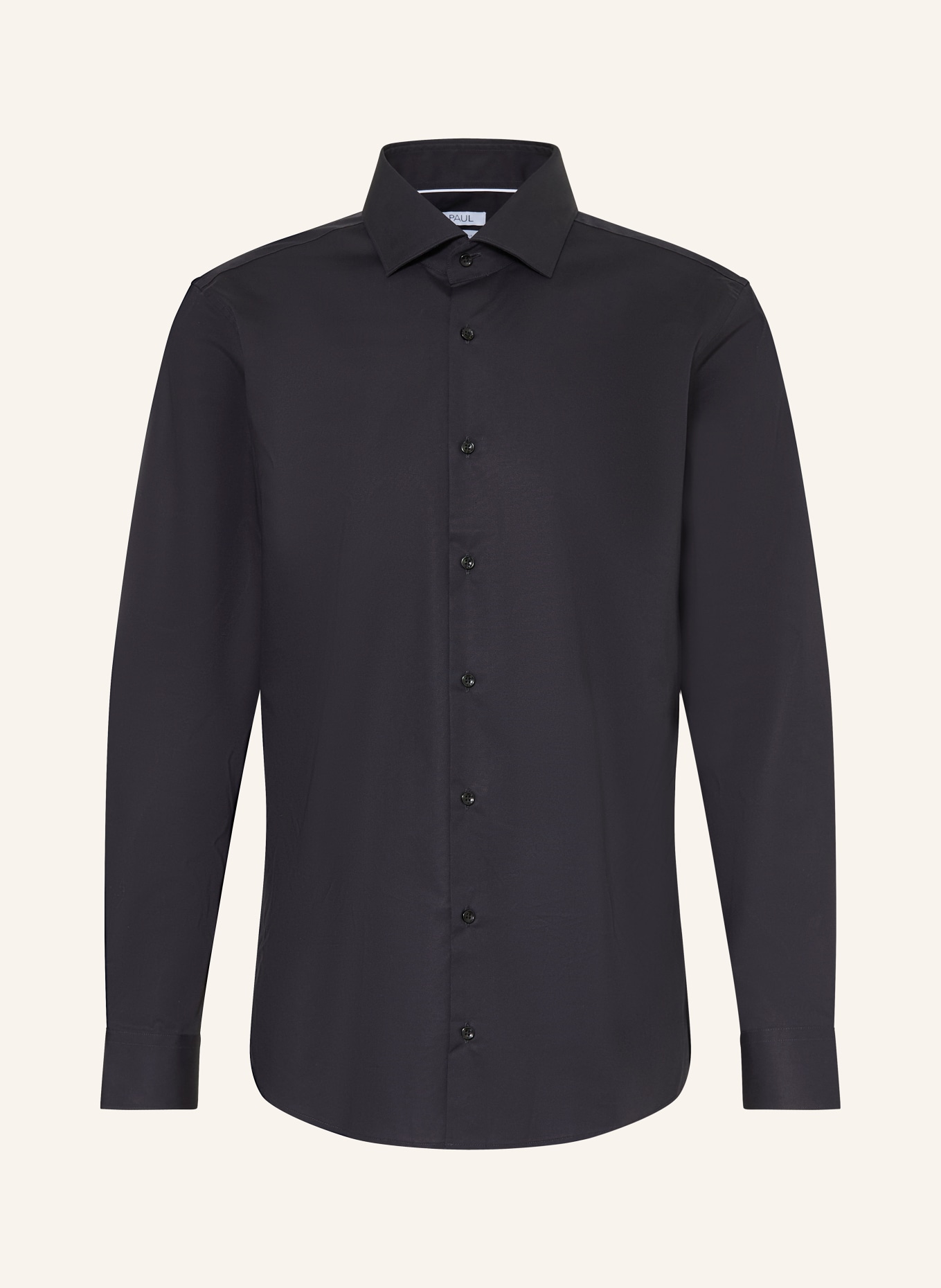 PAUL Shaped Fit Shirt: BLACK