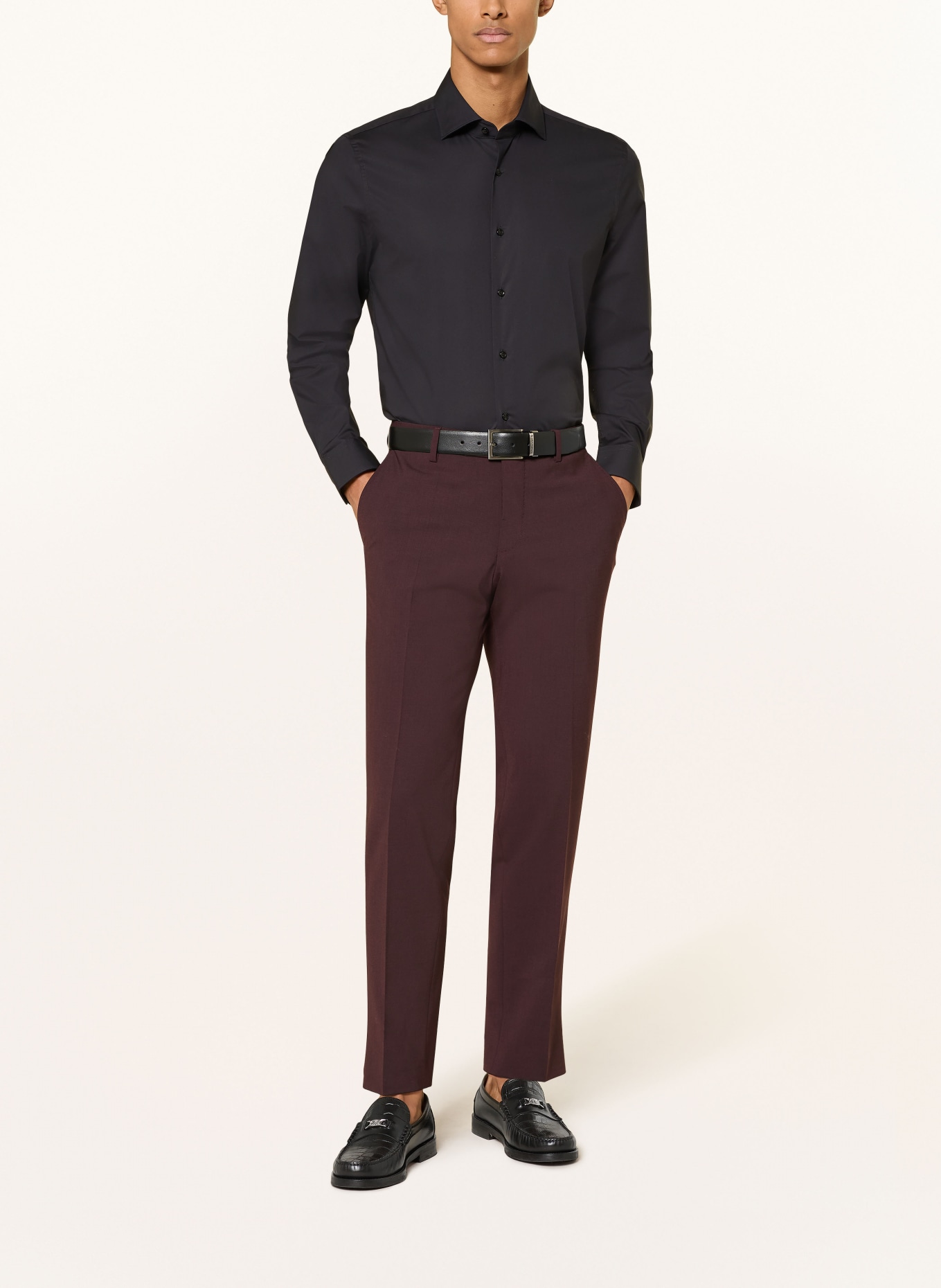 PAUL Shaped Fit Shirt: BLACK