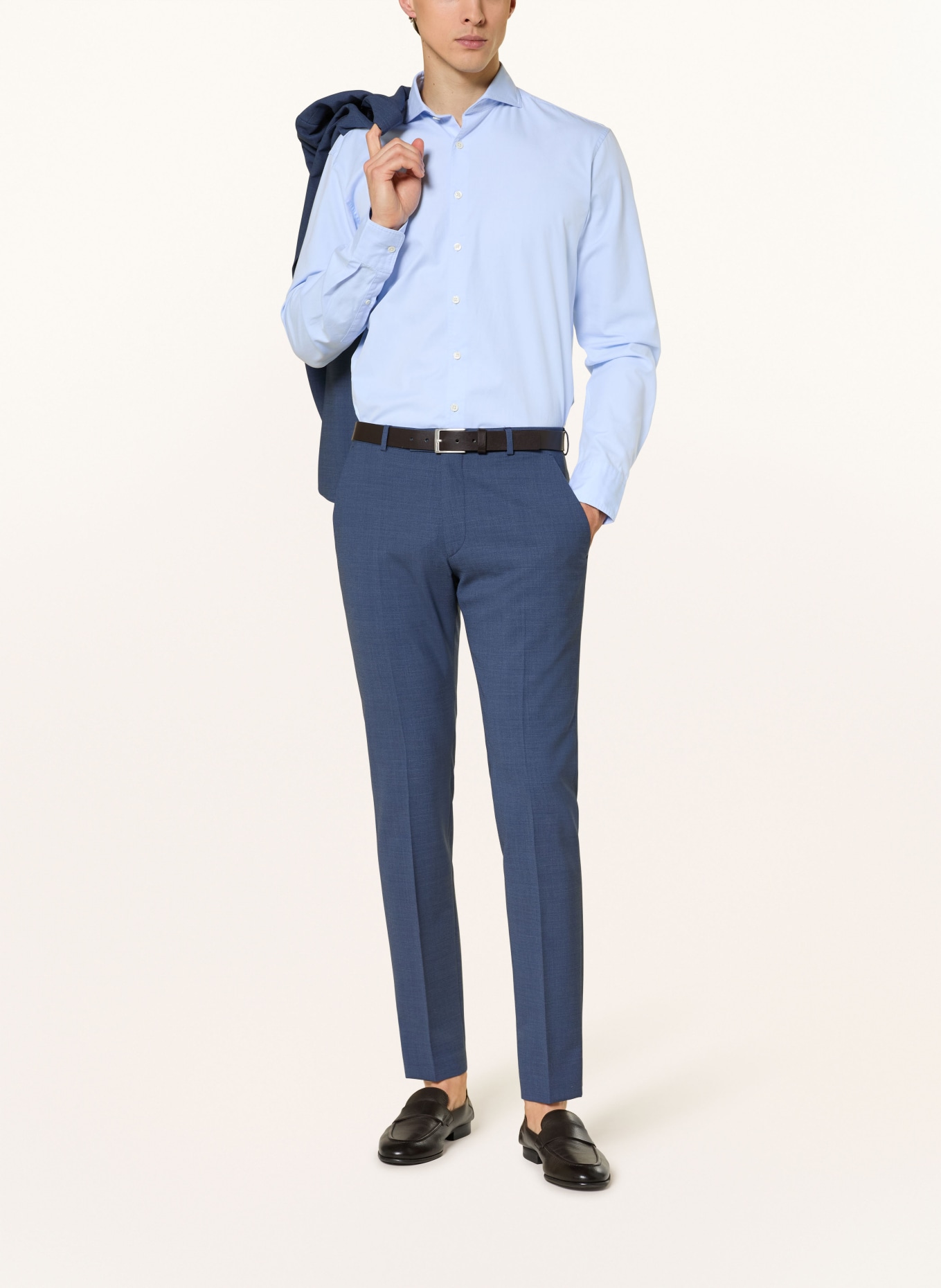 STROKESMAN'S Regular fit shirt: LIGHT BLUE