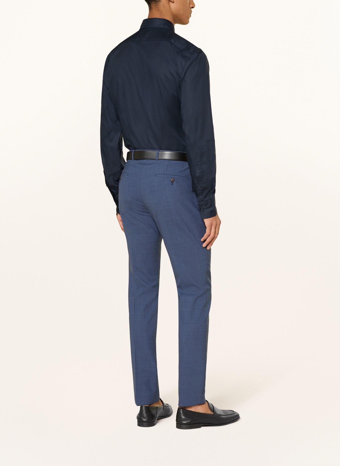 STROKESMAN'S Regular fit shirt: DARK BLUE