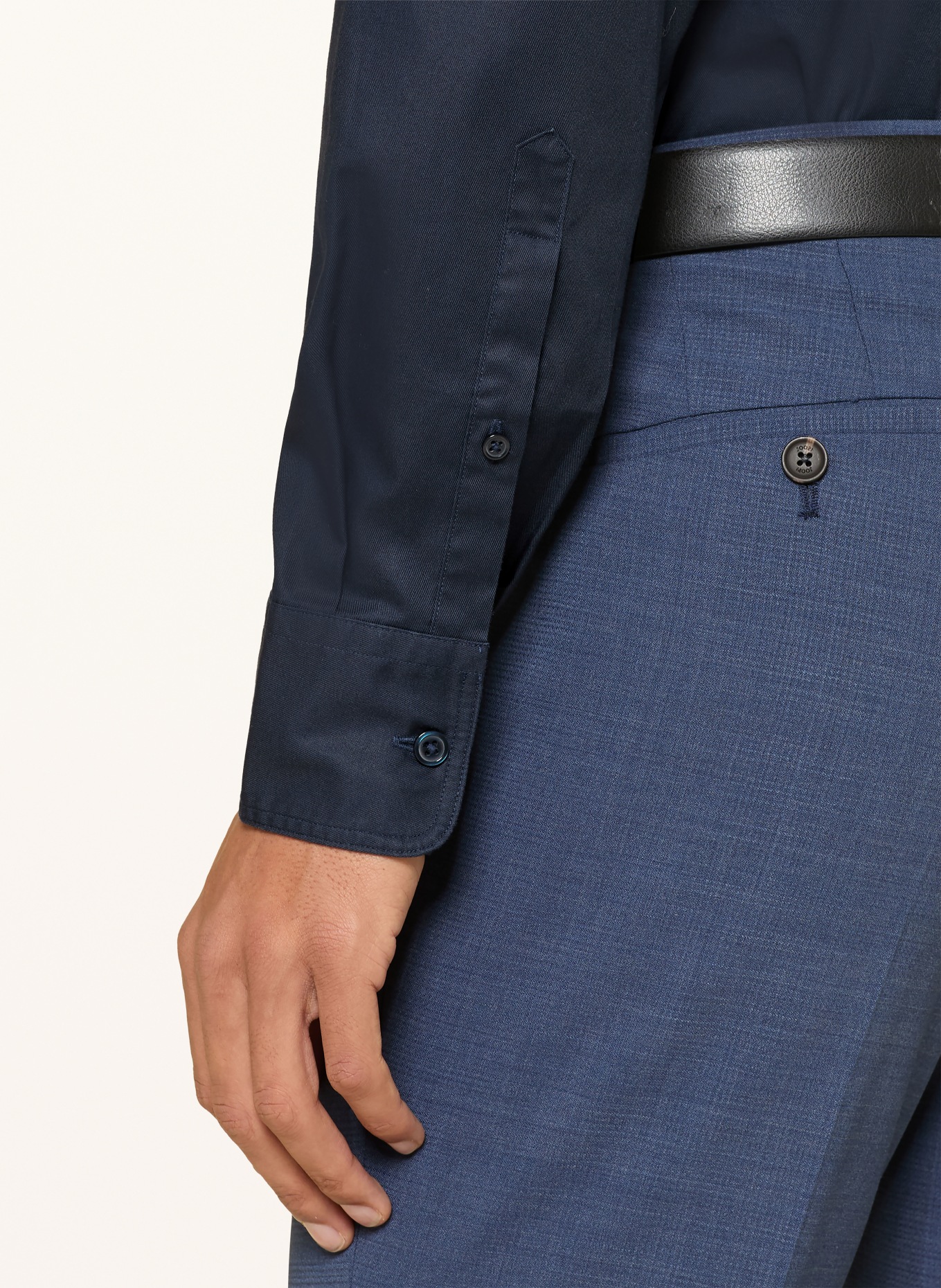 STROKESMAN'S Regular fit shirt: DARK BLUE