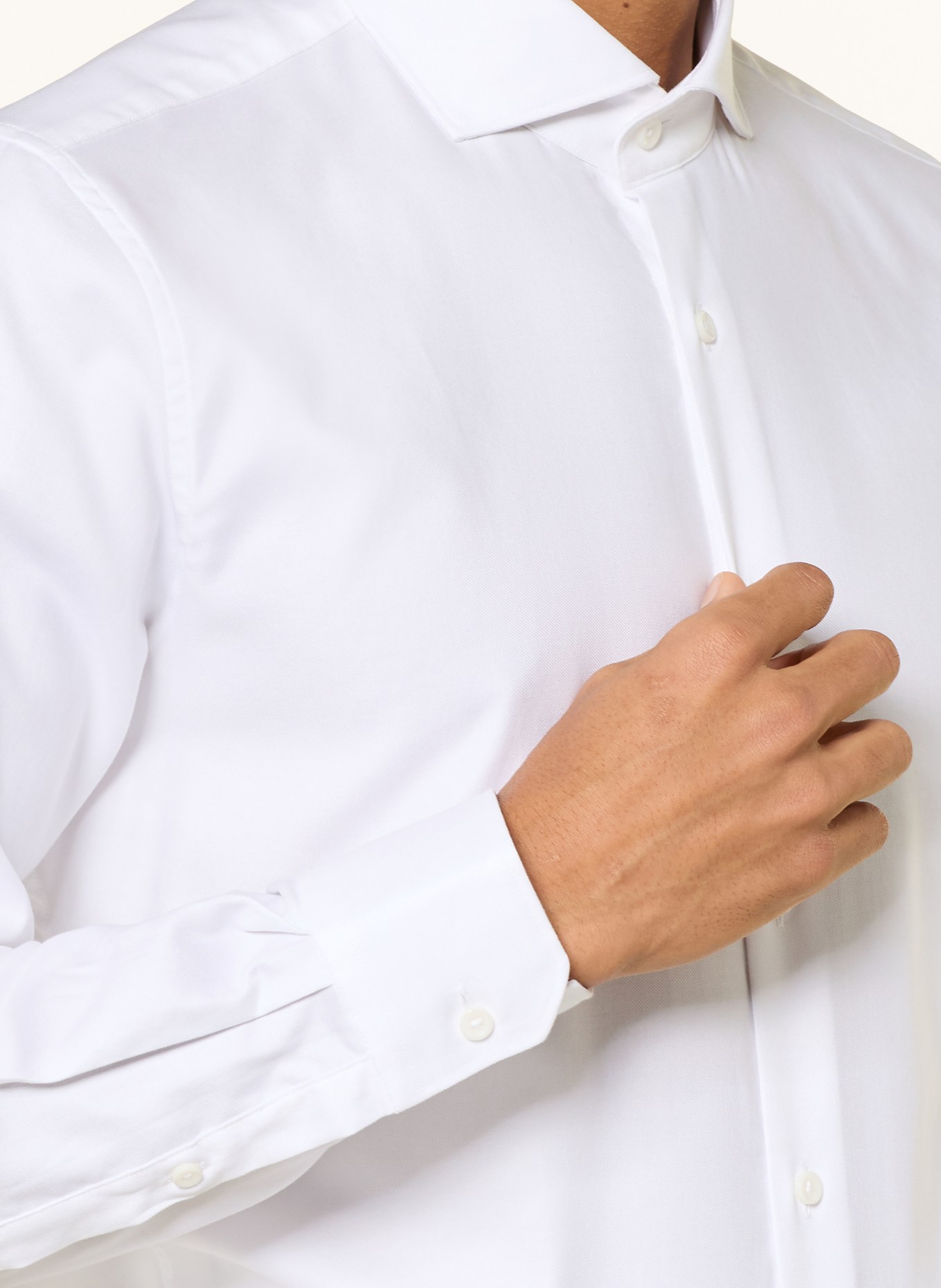 PAUL Shaped Fit Shirt: WHITE