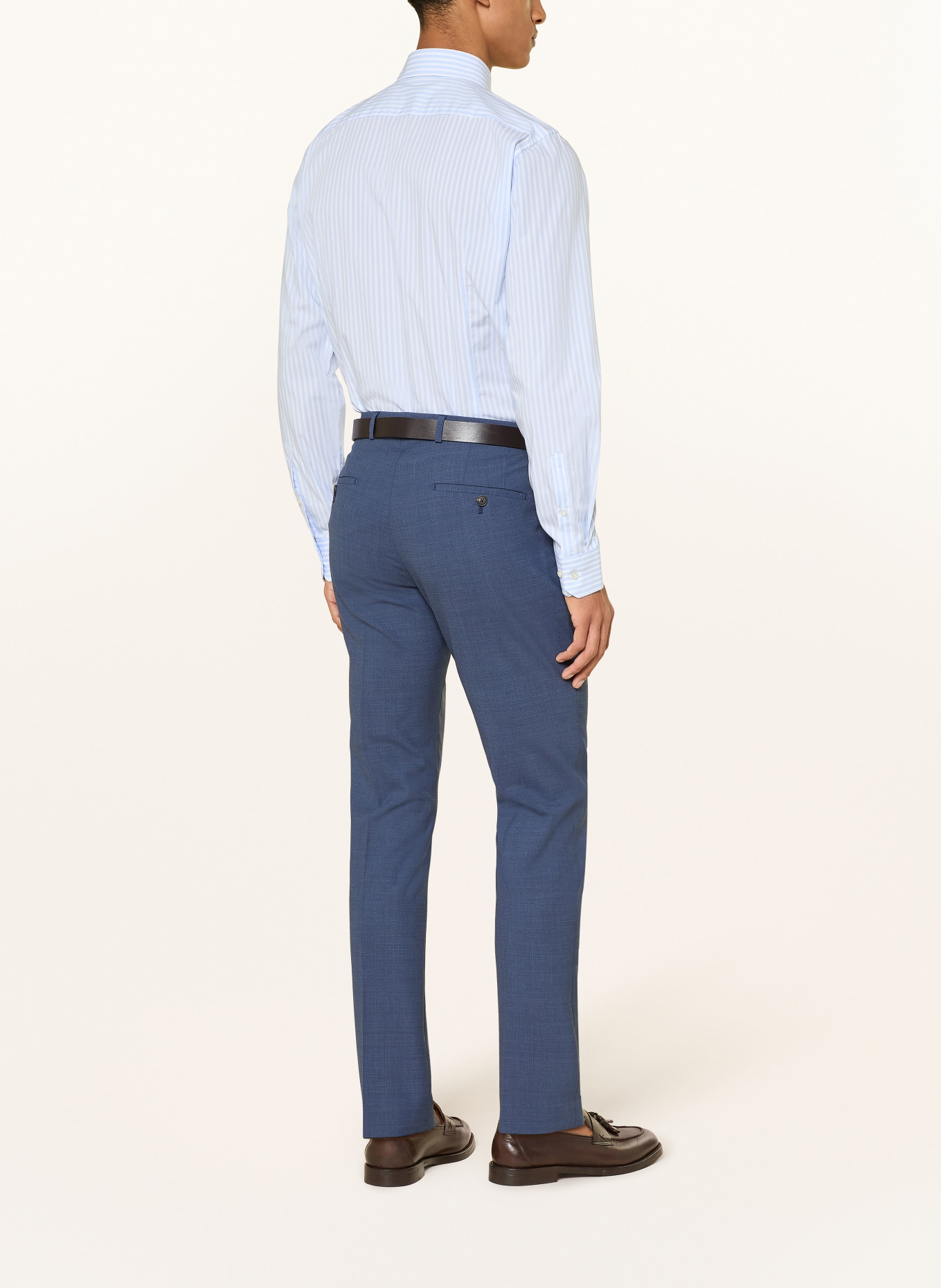 PAUL Shaped Fit Shirt: WHITE / LIGHT BLUE