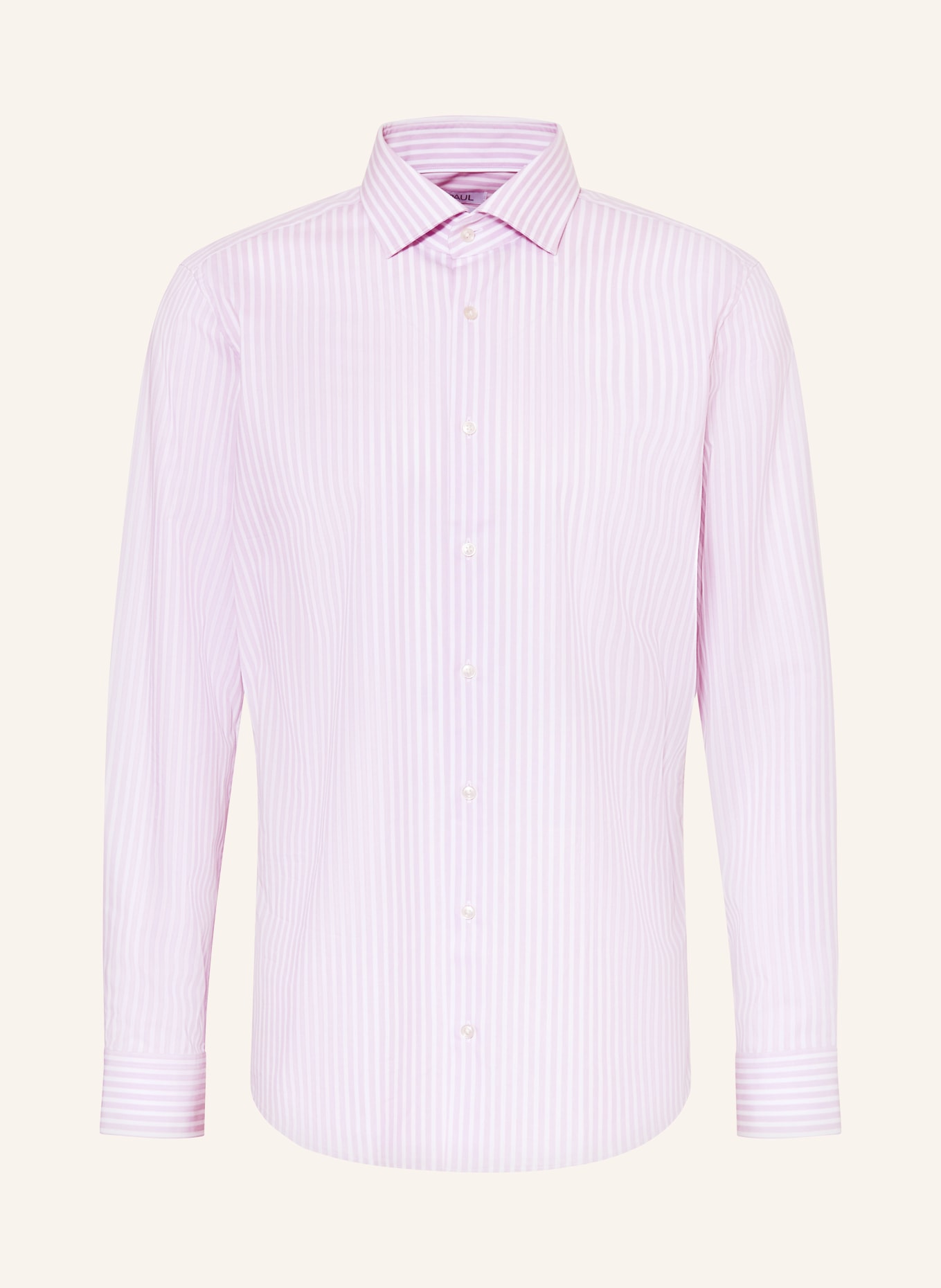 PAUL Shaped Fit Shirt: PINK / WHITE