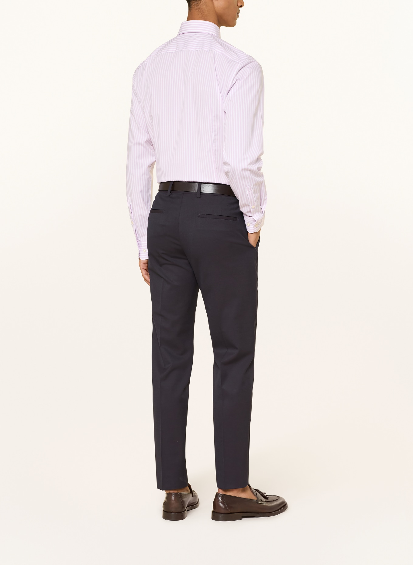 PAUL Shaped Fit Shirt: PINK / WHITE