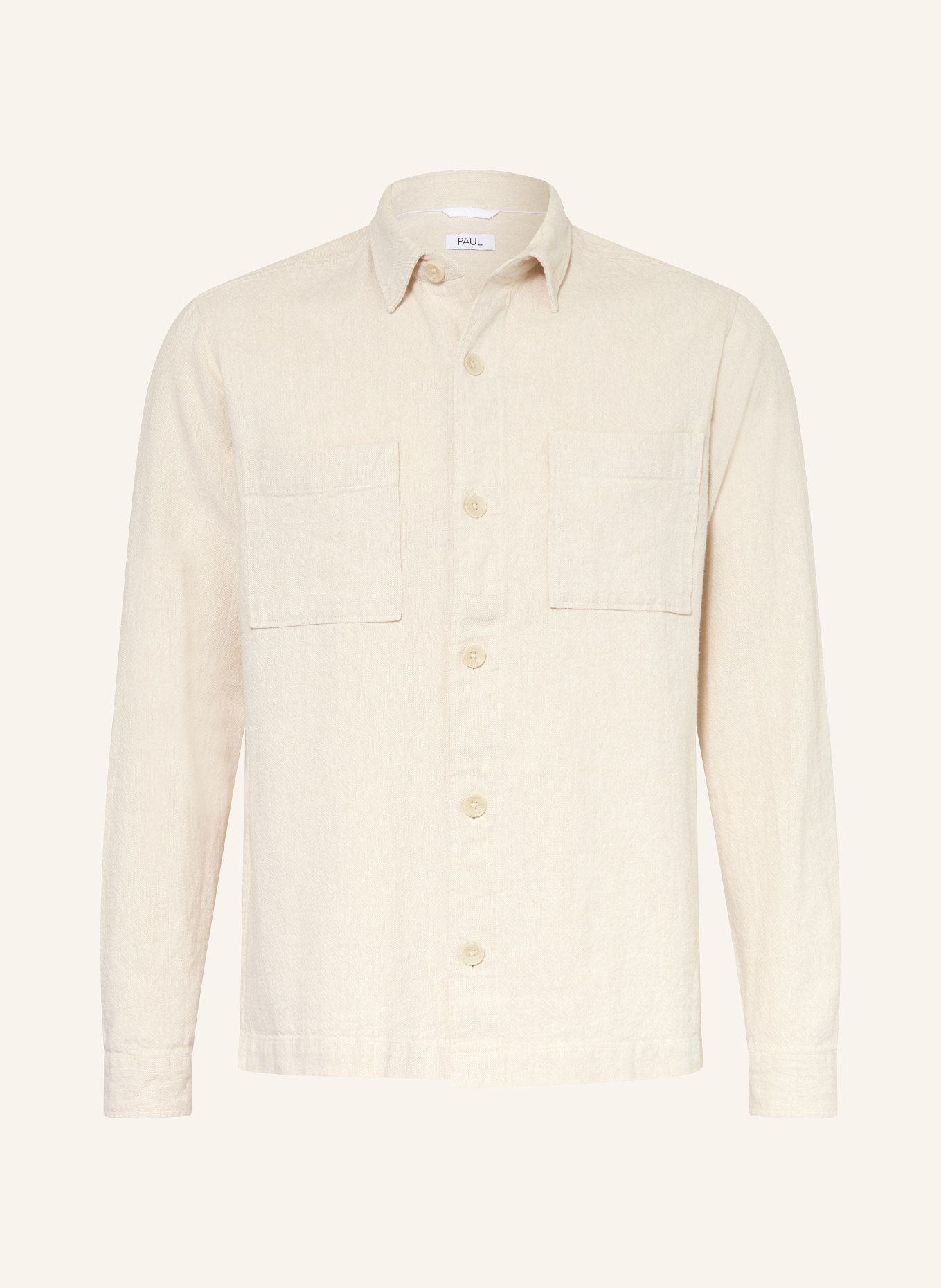 PAUL Overjacket mit Leinen: ECRU