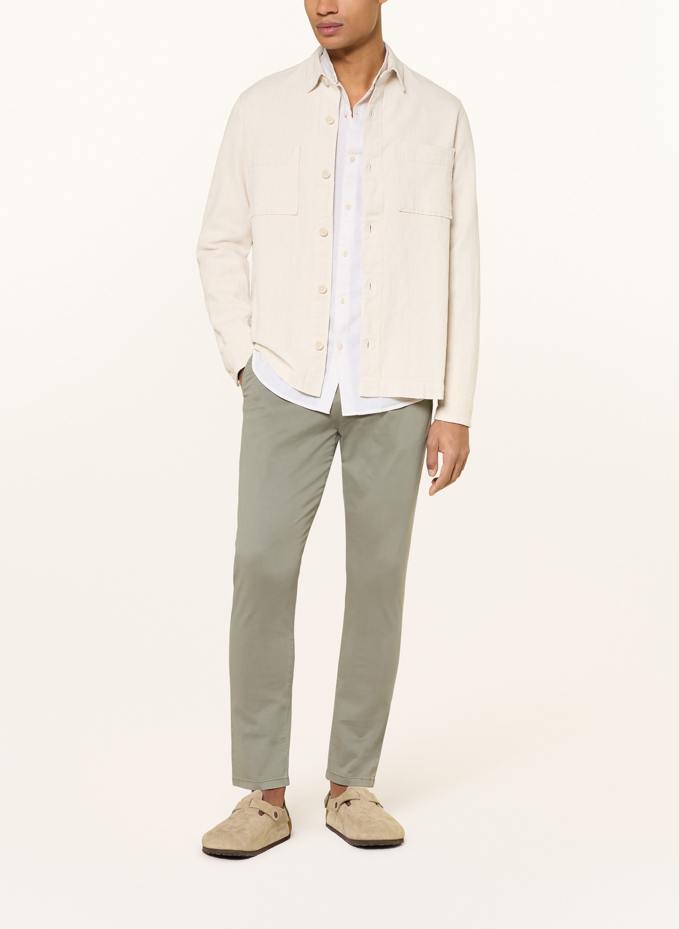 PAUL Overjacket mit Leinen: ECRU