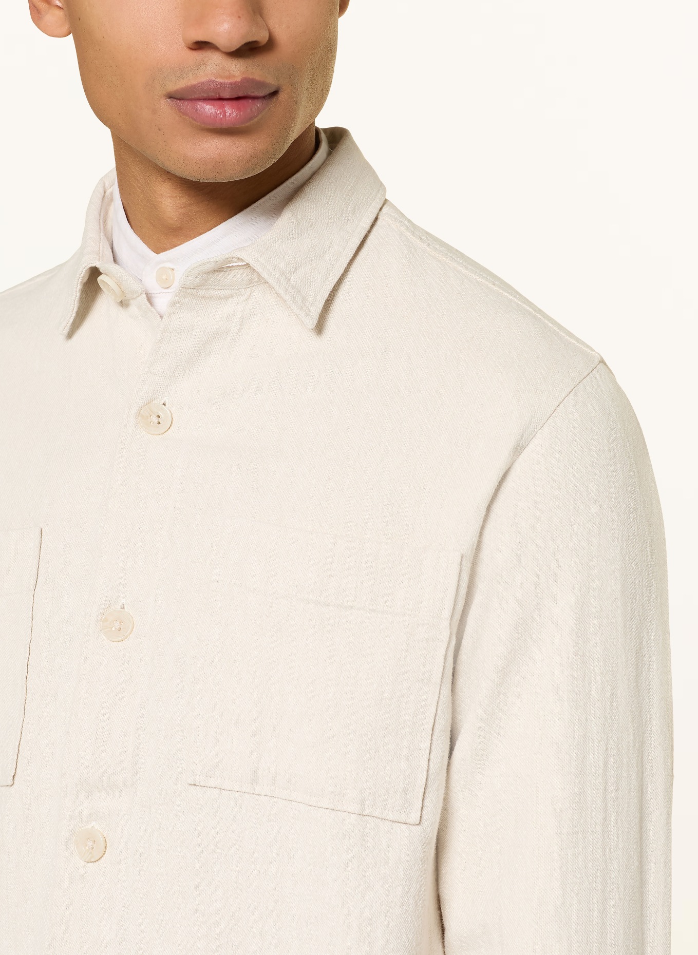 PAUL Overjacket mit Leinen: ECRU