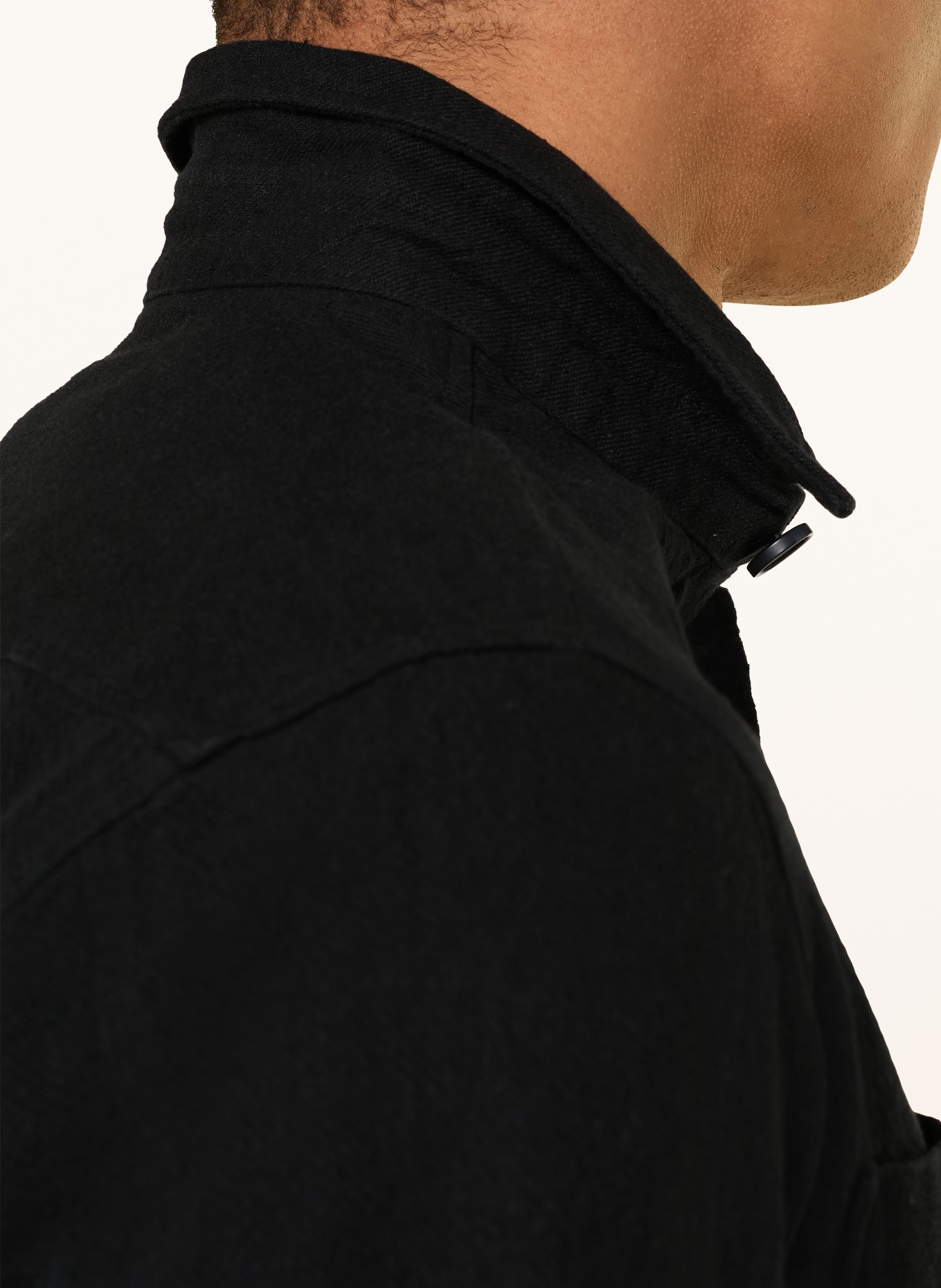 PAUL Overjacket mit Leinen: SCHWARZ