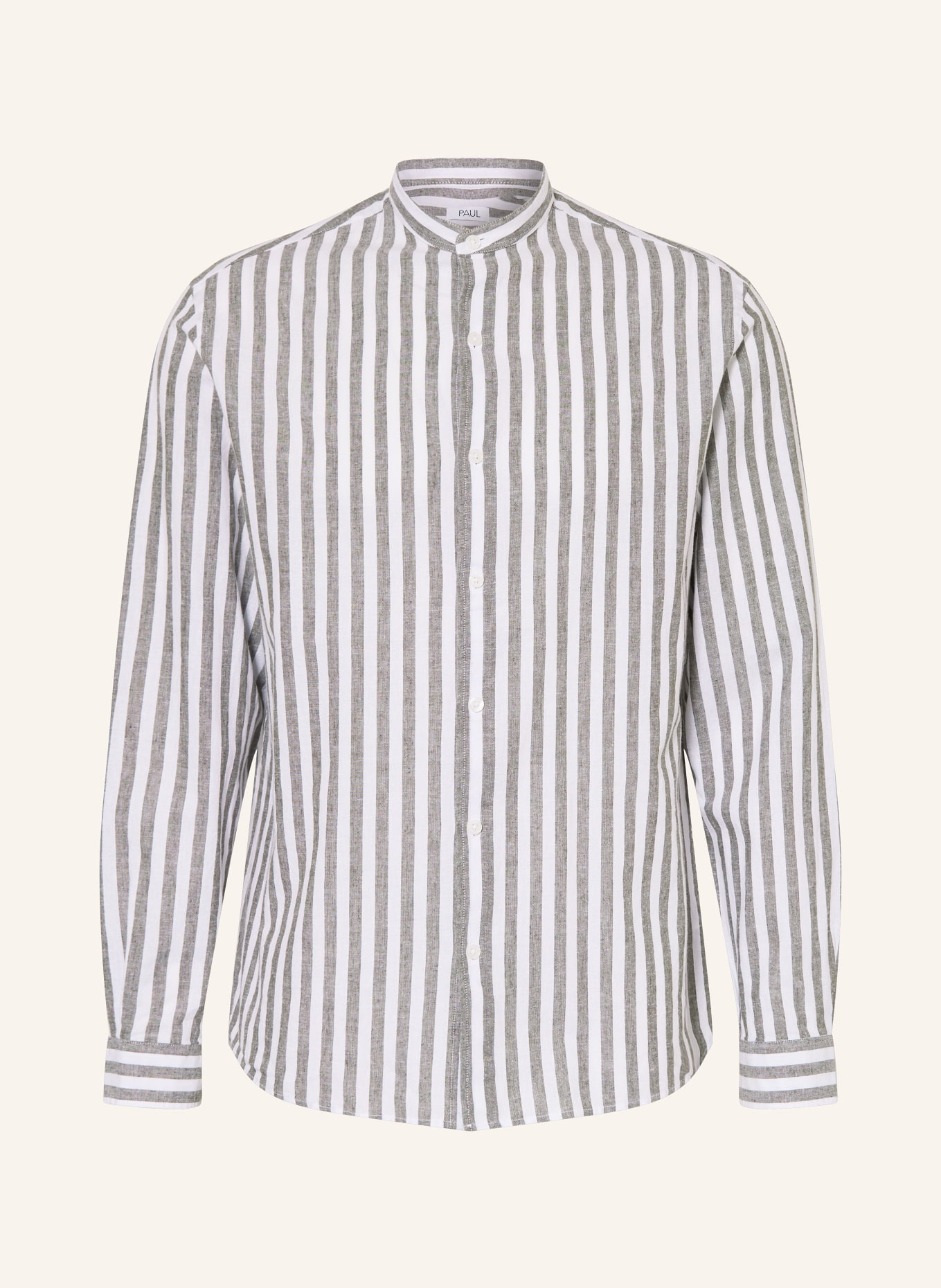 PAUL Kurzarm-Hemd Comfort Fit: DUNKELGRÜN / WEISS