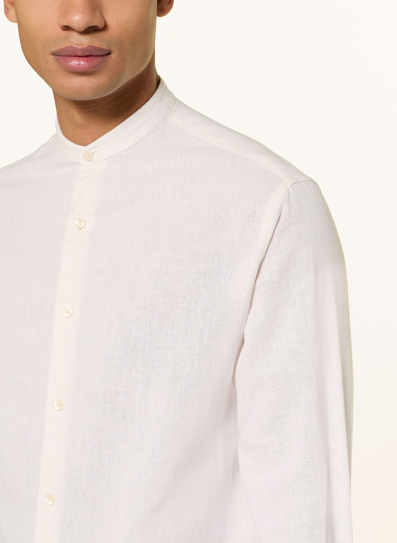 PAUL Hemd Comfort Fit mit Stehkragen: WEISS