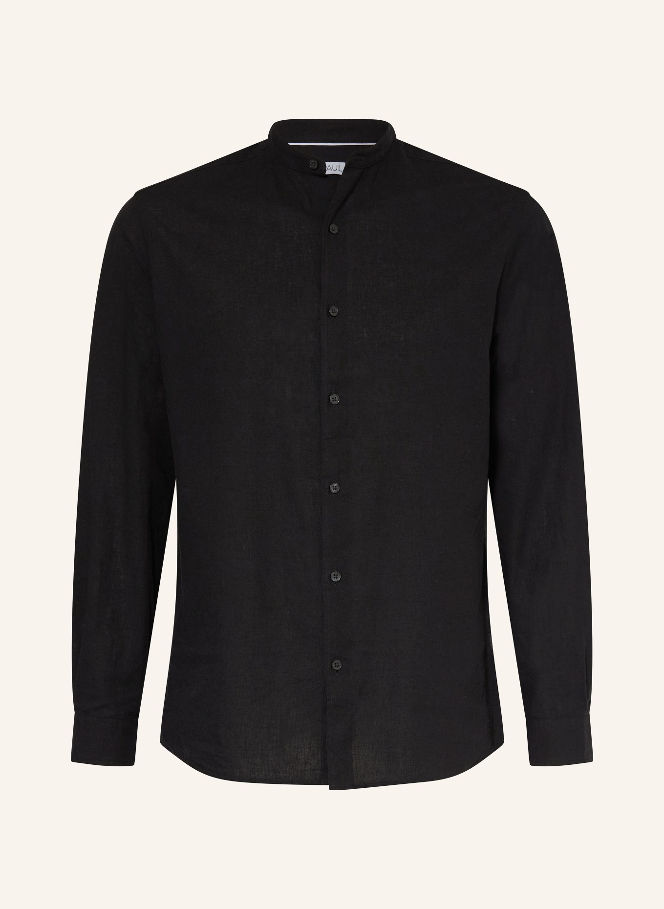PAUL Košile Comfort Fit se stojáčkem: ČERNÁ