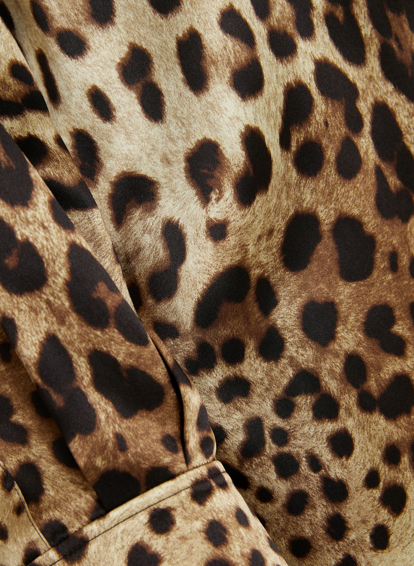 DOLCE & GABBANA Hemdbluse aus Seide: BRAUN / GOLD / DUNKELBRAUN