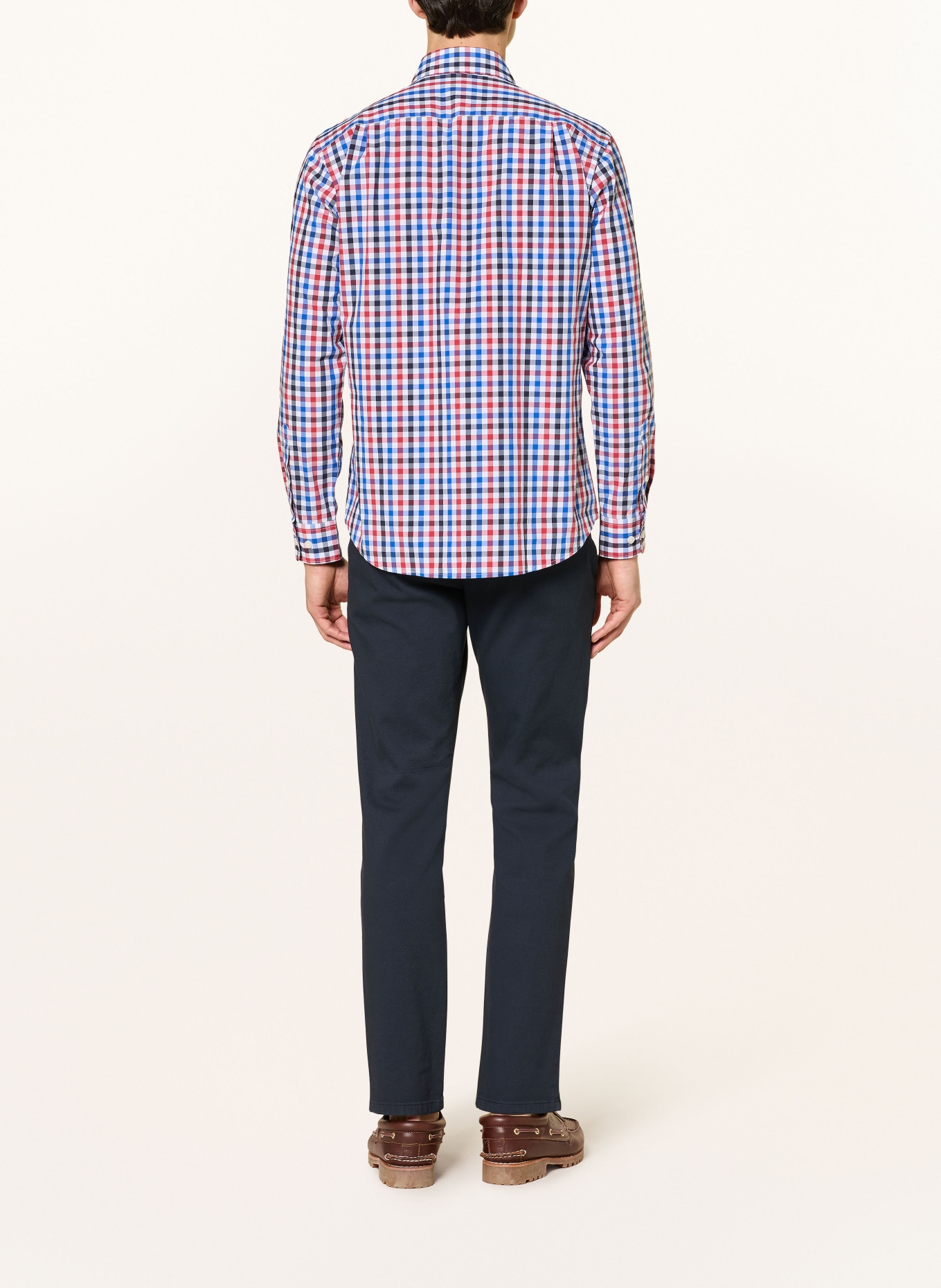 STROKESMAN'S Regular fit shirt: WHITE / RED / BLUE