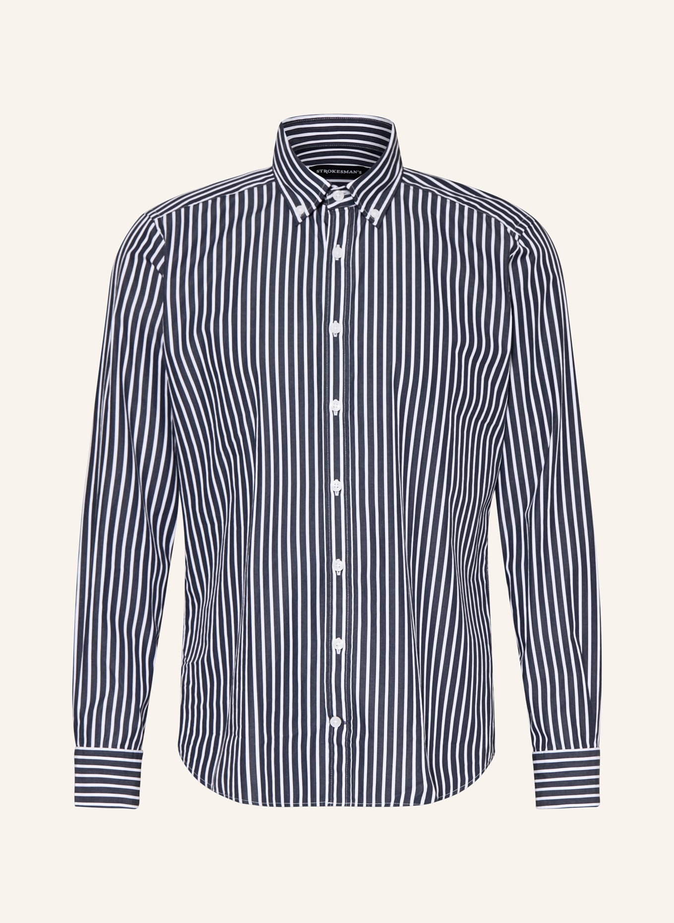 STROKESMAN'S Košile Comfort Fit: TMAVĚ MODRÁ / BÍLÁ