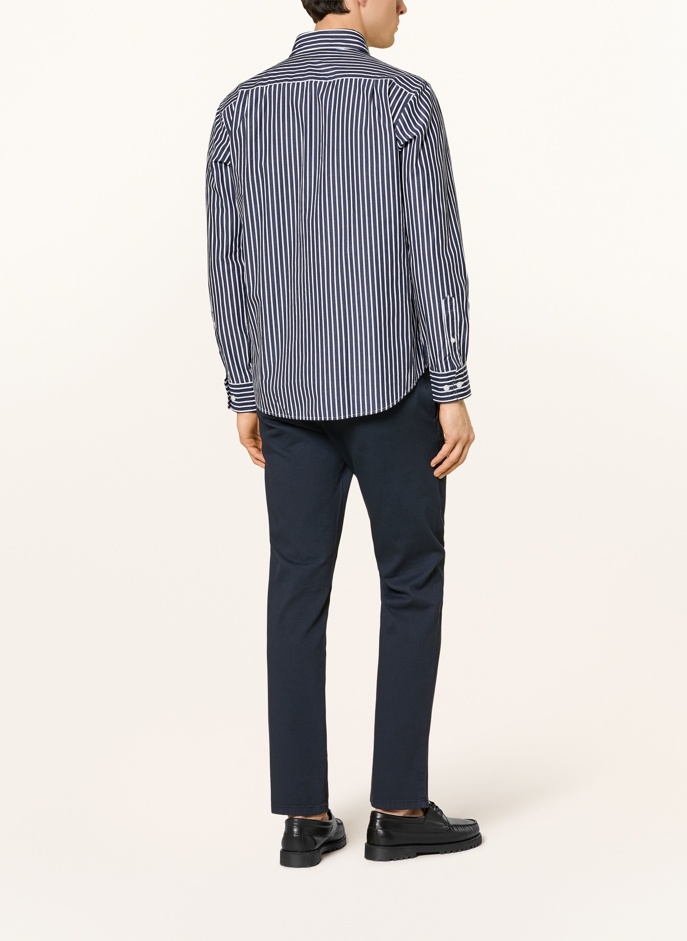 STROKESMAN'S Košile Comfort Fit: TMAVĚ MODRÁ / BÍLÁ