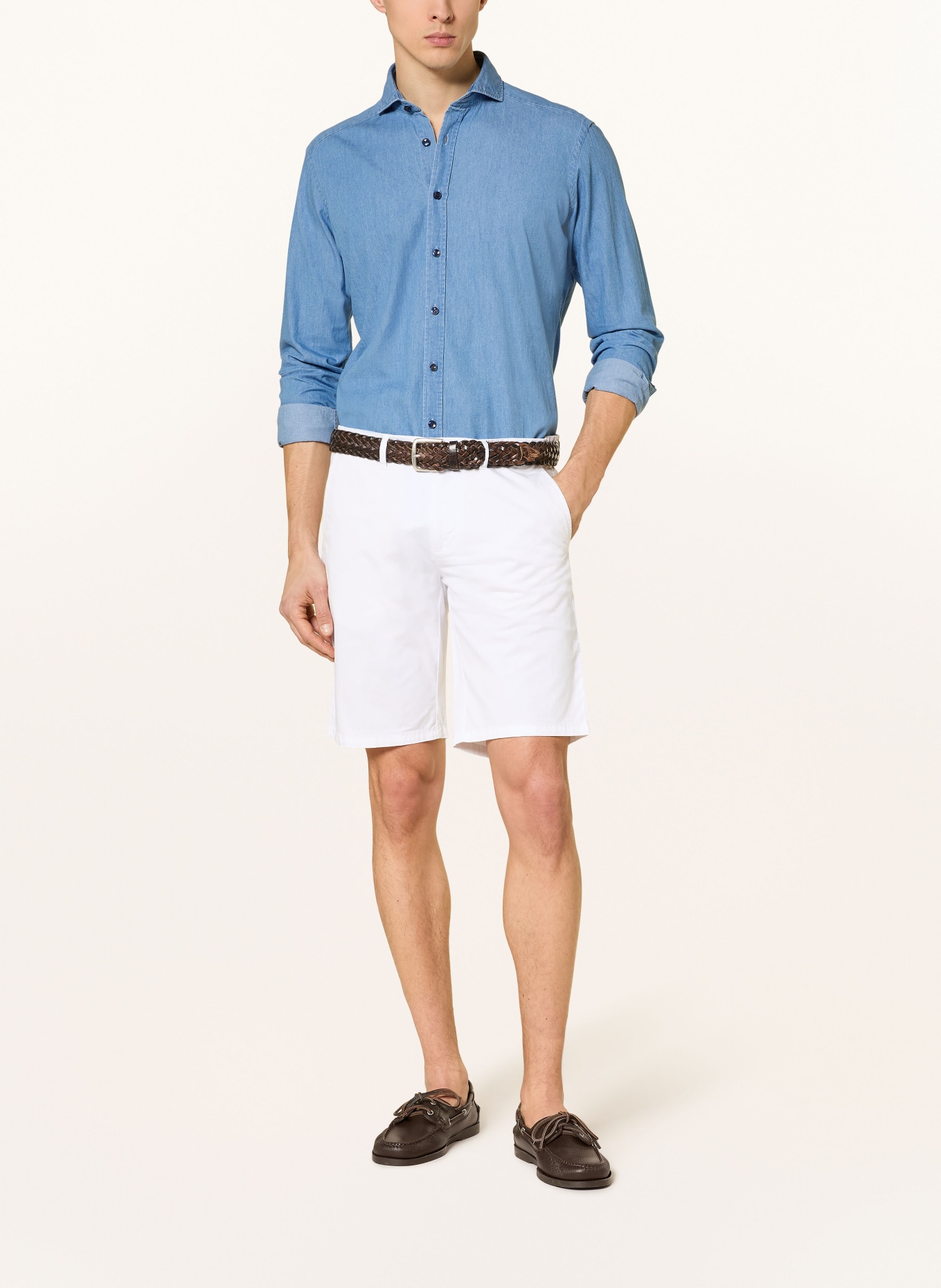 STROKESMAN'S Hemd Regular Fit in Jeansoptik: BLAU