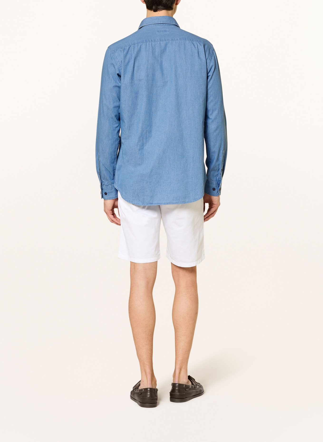 STROKESMAN'S Hemd Regular Fit in Jeansoptik: BLAU