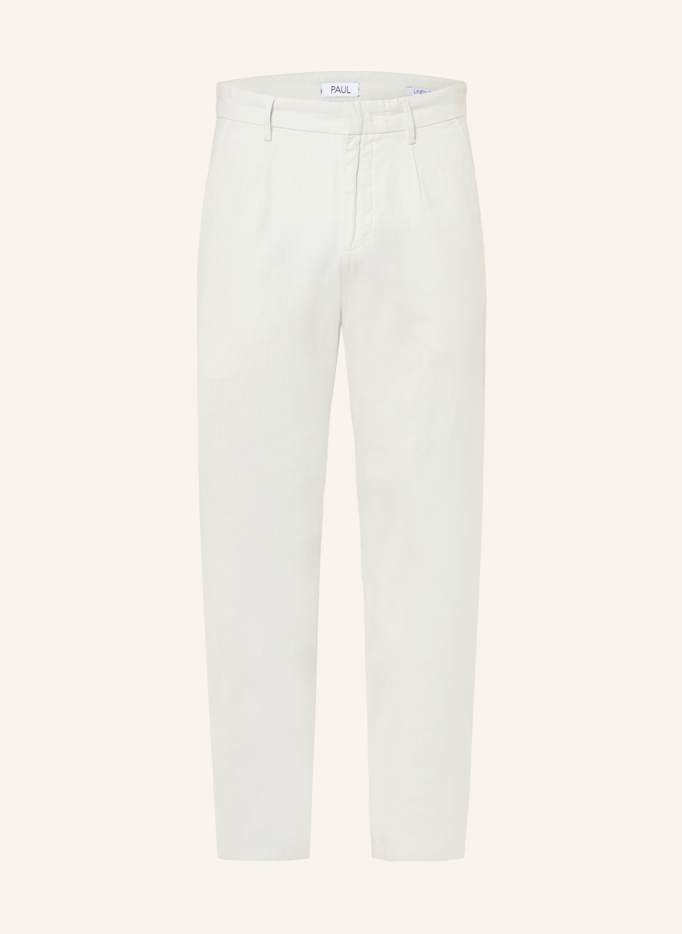 PAUL Chino Regular Fit mit Leinen: ECRU