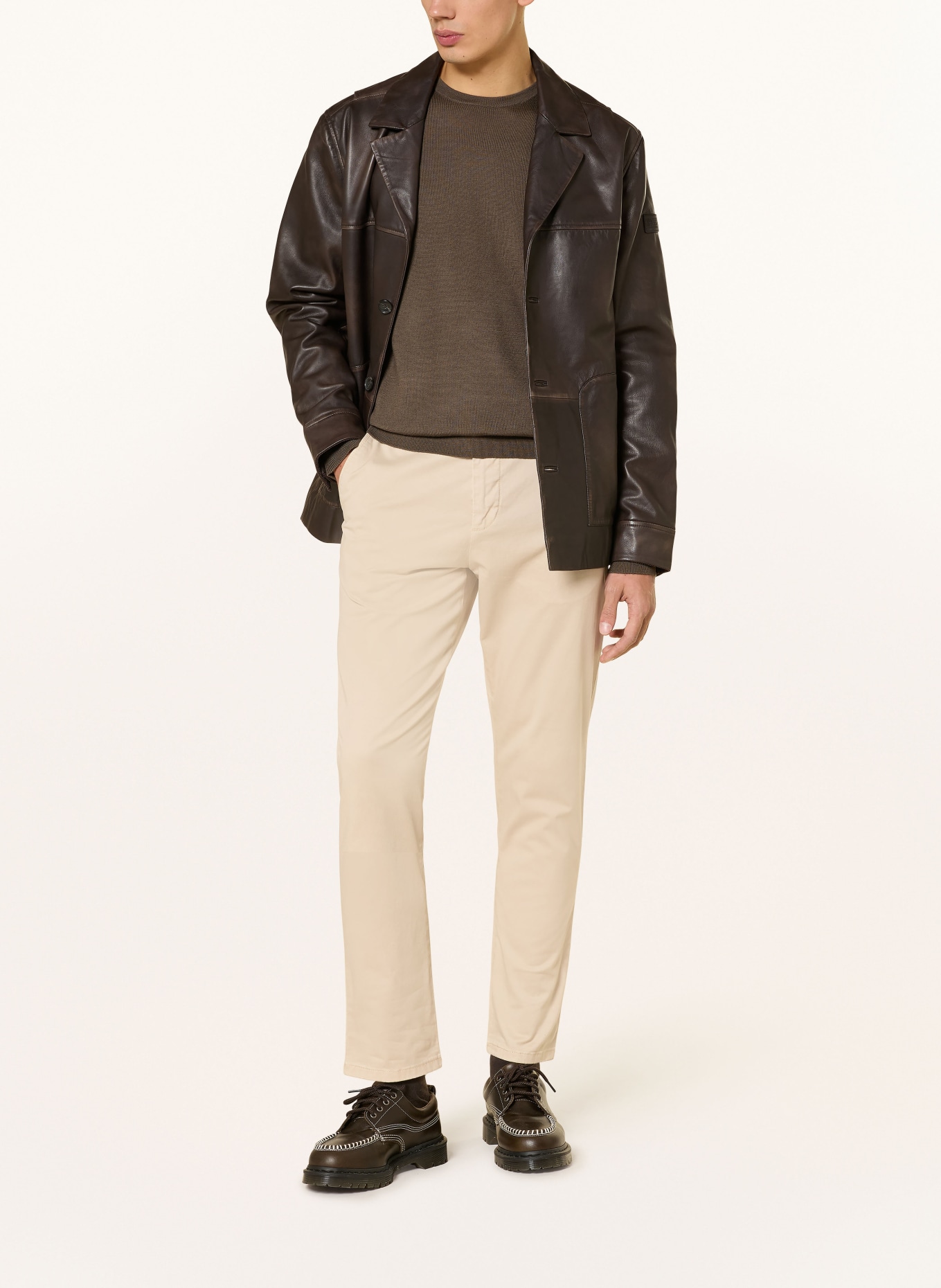 PAUL Chino Regular Fit: CREME