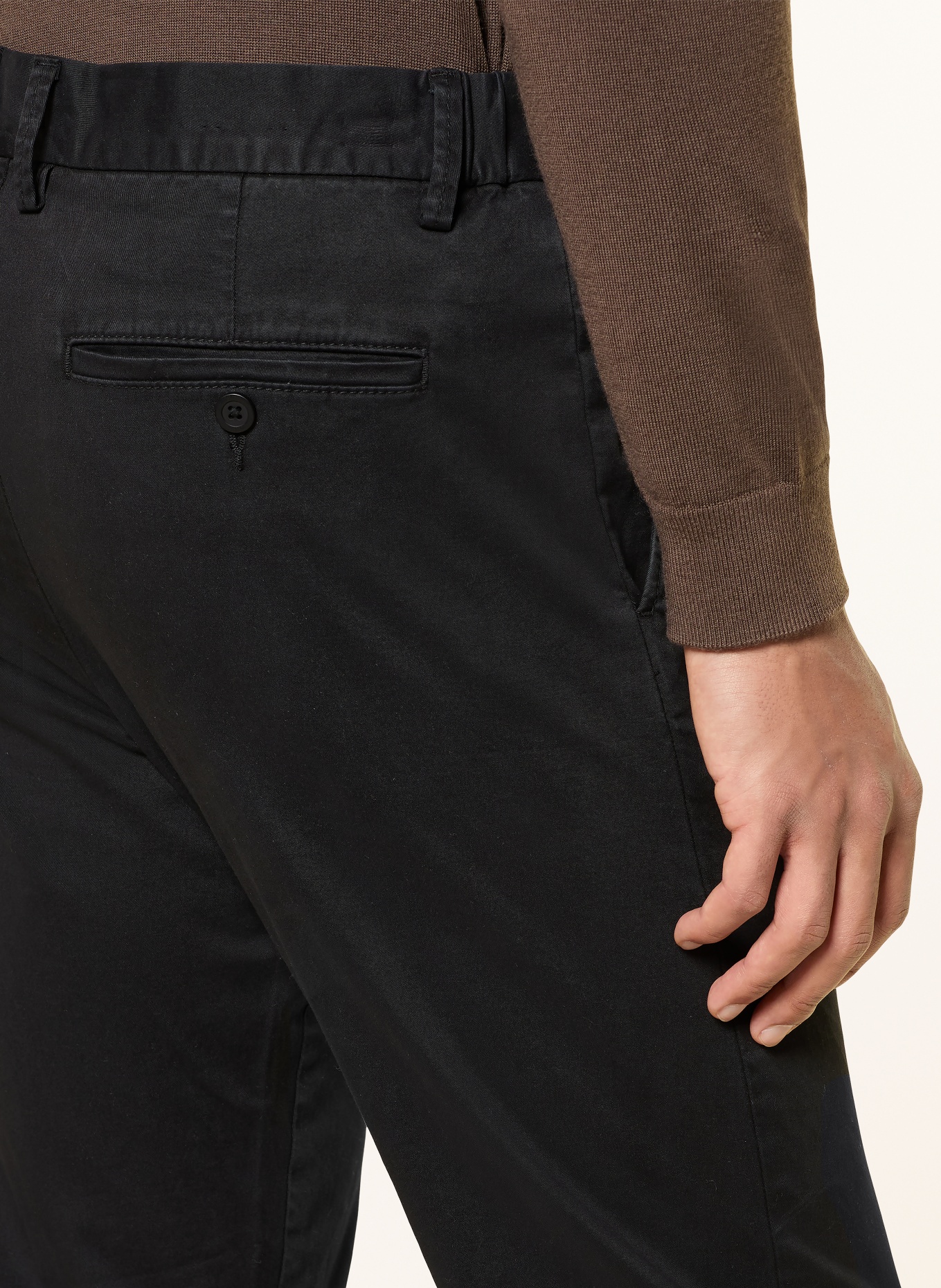 PAUL Chino Regular Fit: SCHWARZ