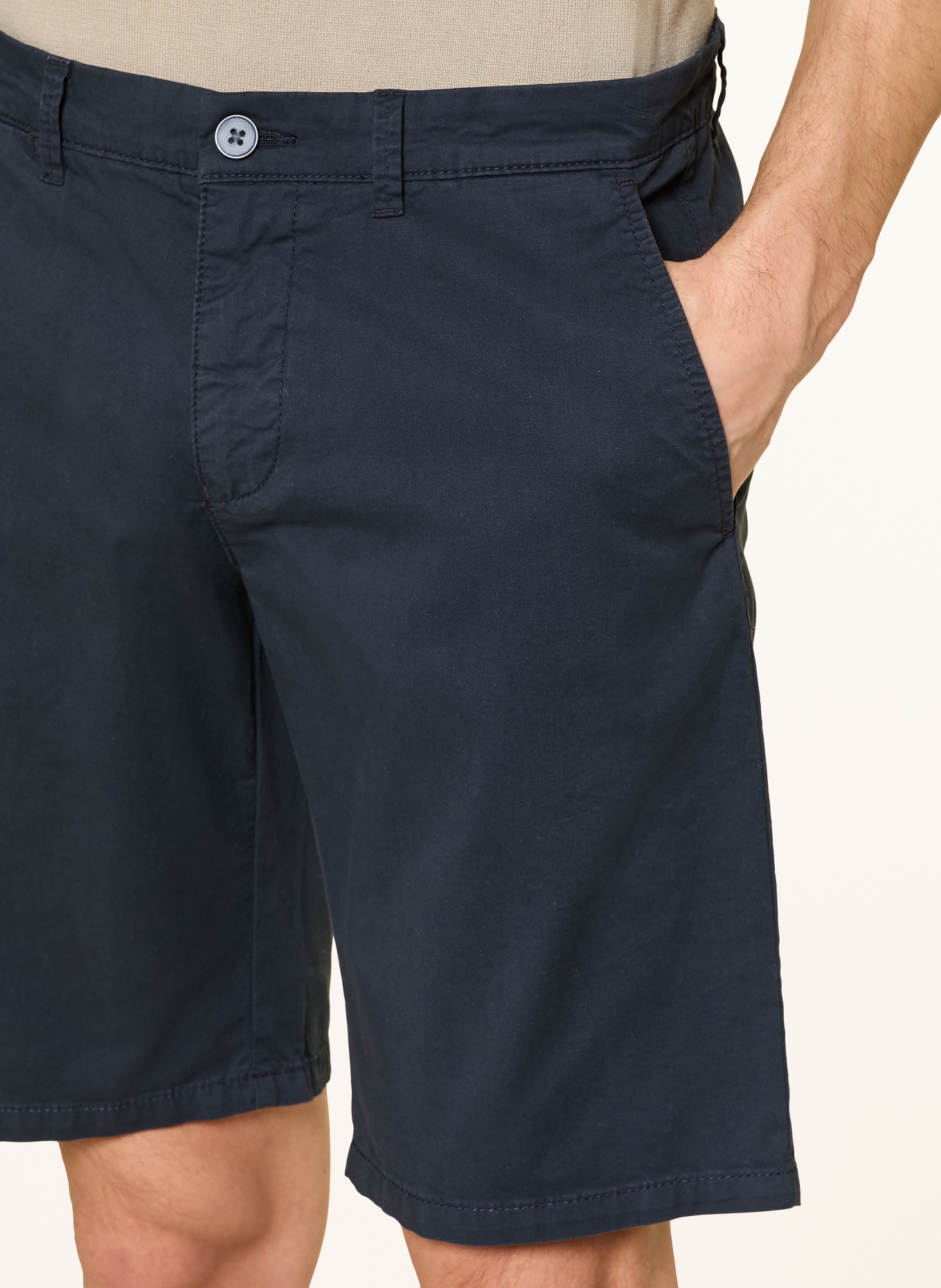 STROKESMAN'S Regular fit chino shorts: DARK BLUE