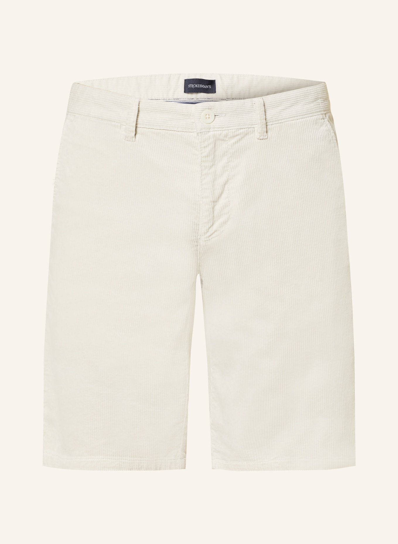 STROKESMAN'S Szorty chino Regular Fit z sztruksu: BEŻOWY