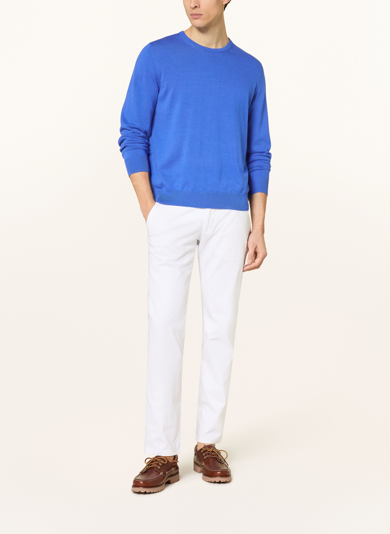 STROKESMAN'S Chino Regular Fit: WEISS