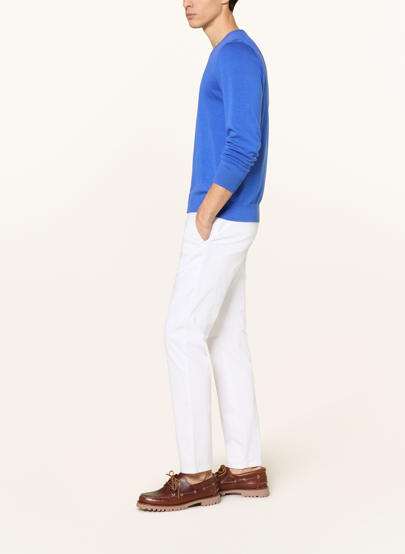 STROKESMAN'S Chino Regular Fit: WEISS